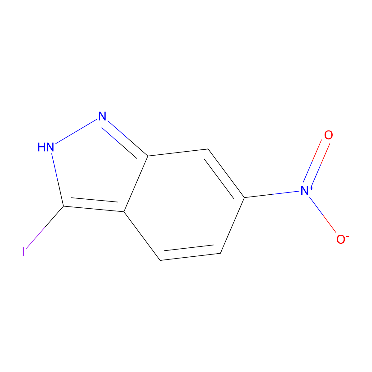 3-Iodo-6-nitroindazole molecular structure, CAS 70315-70-7