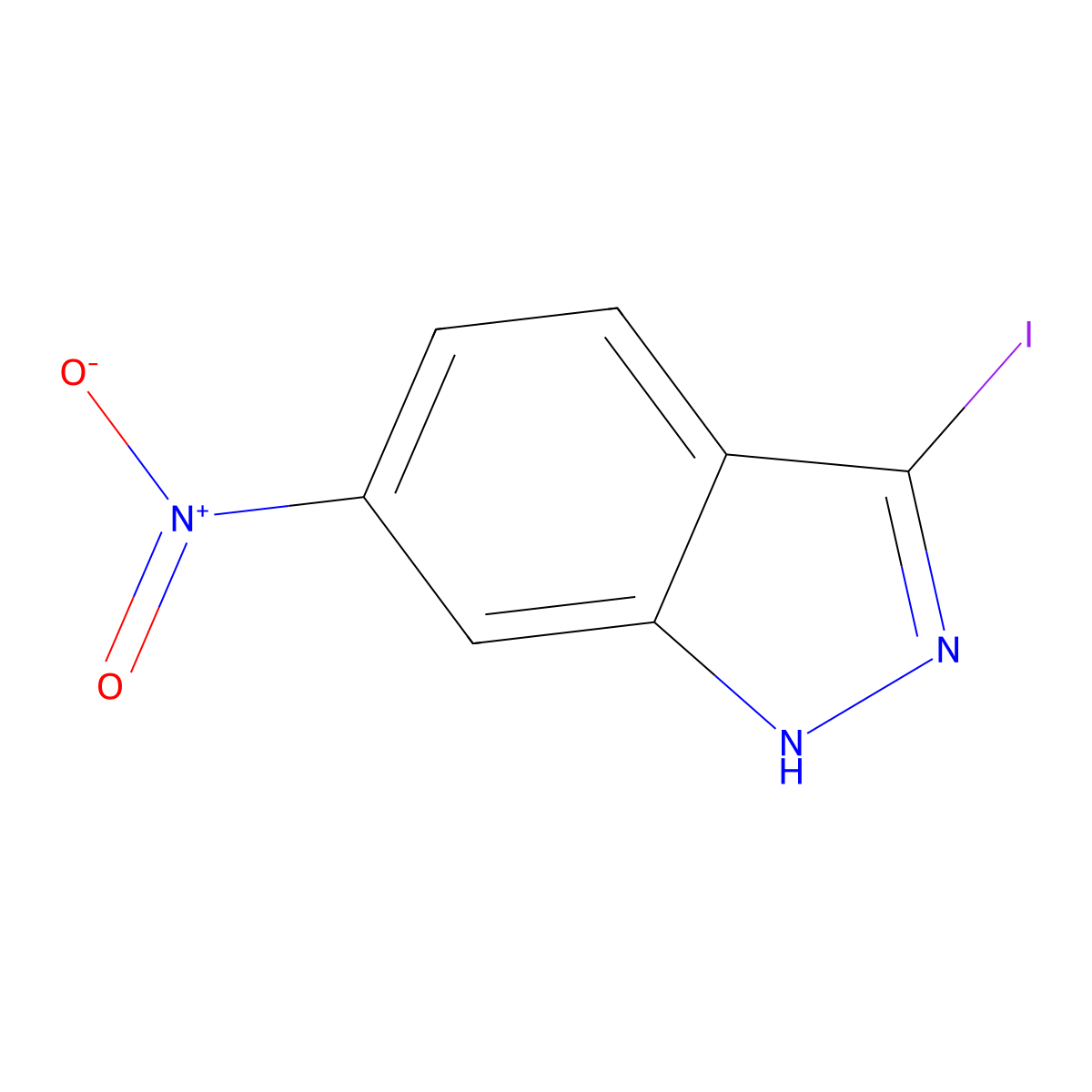 3-Iodo-6-nitroindazole molecular structure, CAS 70315-70-7