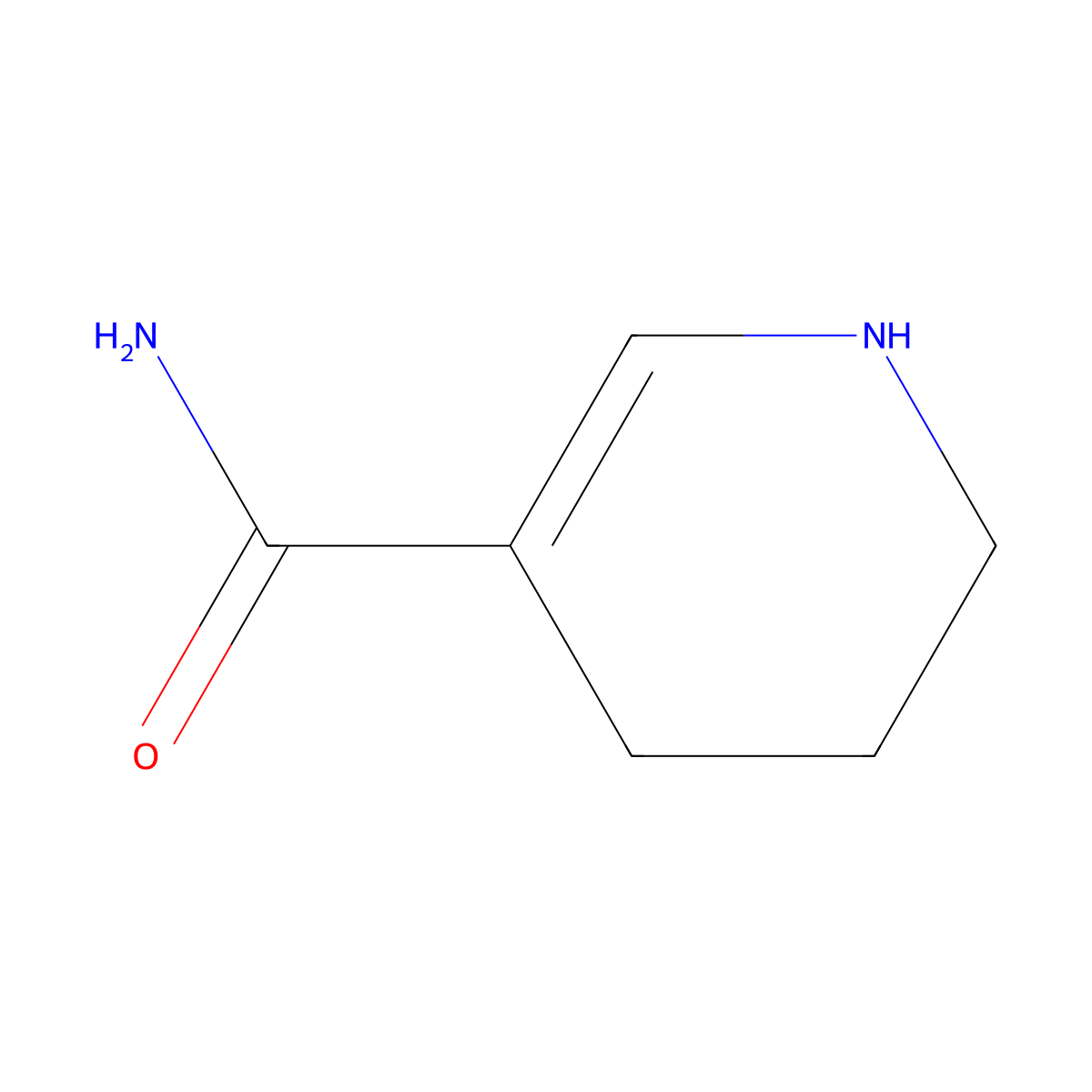 1,4,5,6-Tetrahydropyridine-3-carboxamide molecular structure, CAS 7032-11-3