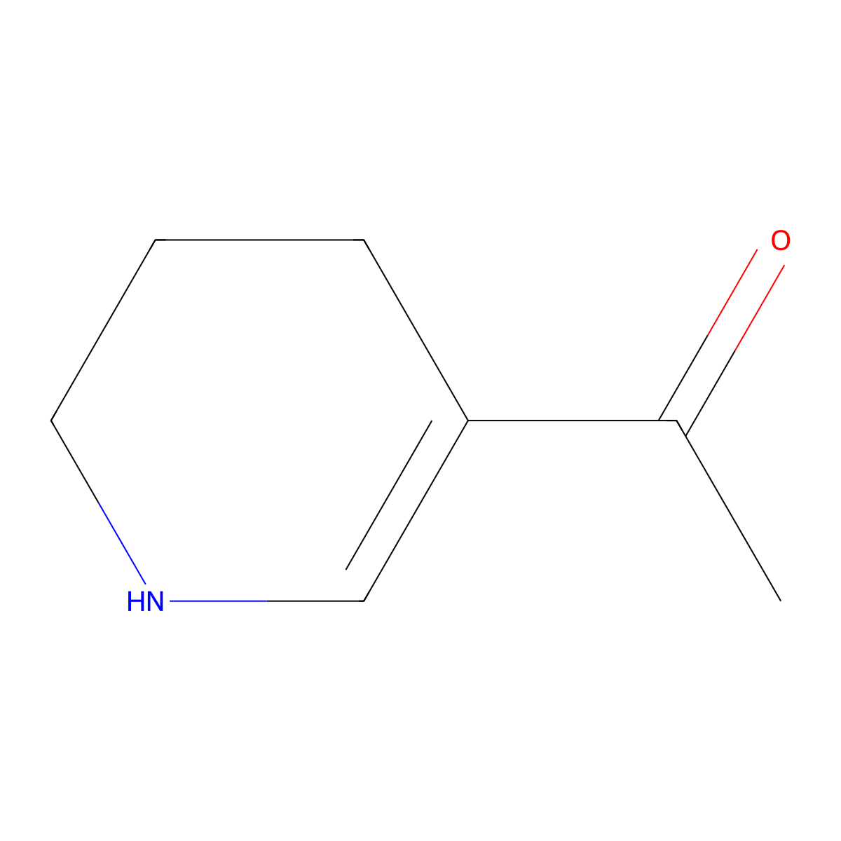 1-(1,4,5,6-Tetrahydropyridin-3-yl)ethanone molecular structure, CAS 7032-12-4