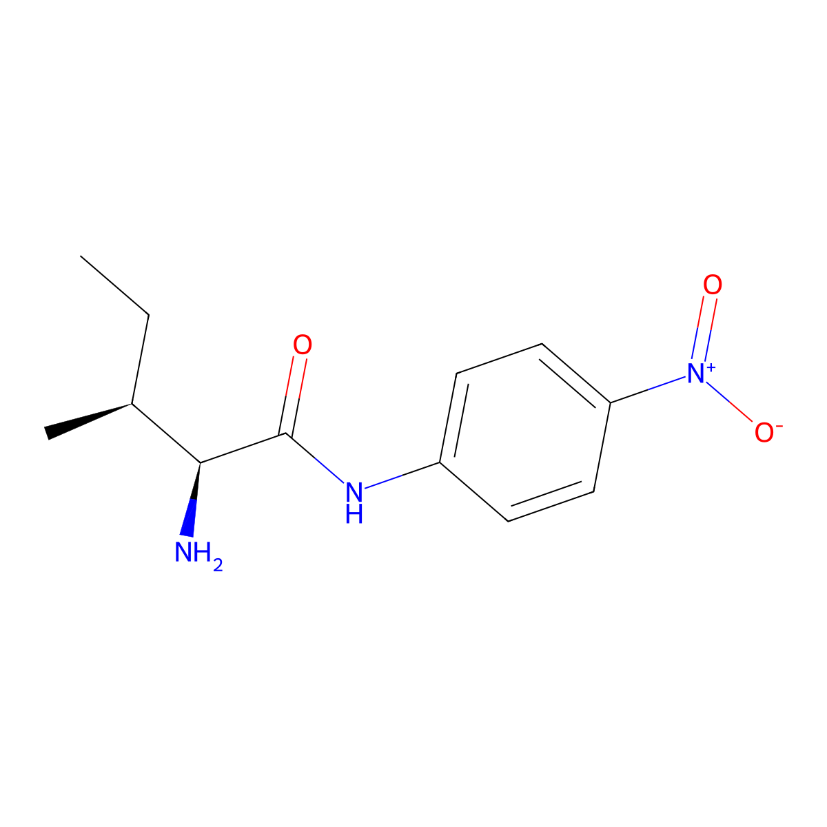 (2S,3S)-2-amino-3-methyl-N-(4-nitrophenyl)pentanamide molecular structure, CAS 70324-66-2
