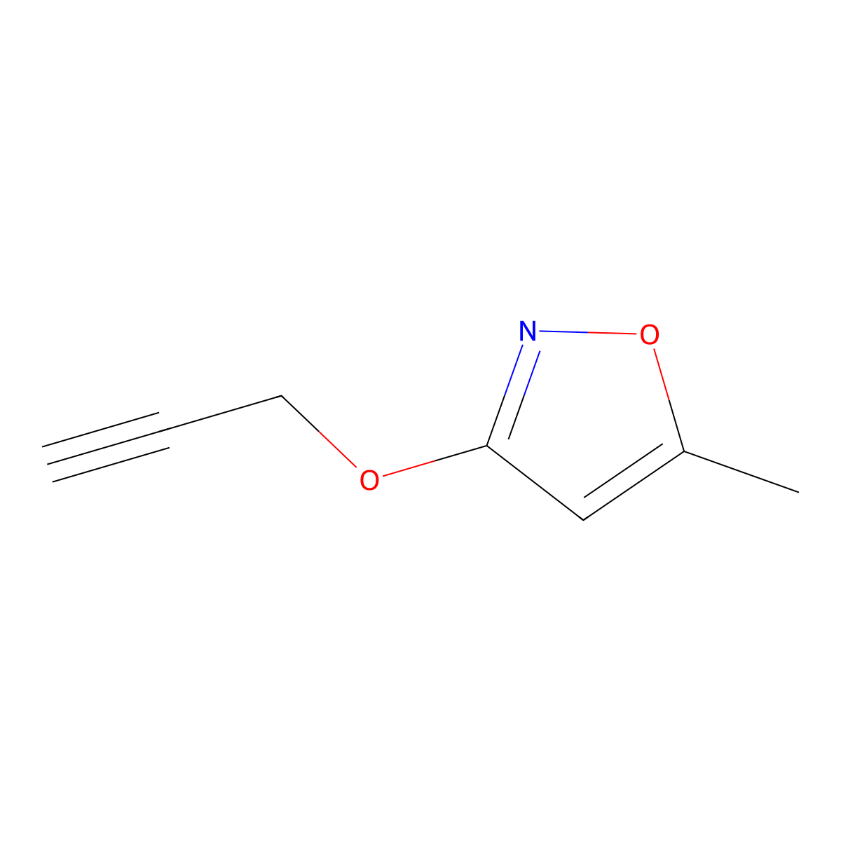 5-Methyl-3-(prop-2-yn-1-yloxy)-1,2-oxazole molecular structure, CAS 70325-77-8