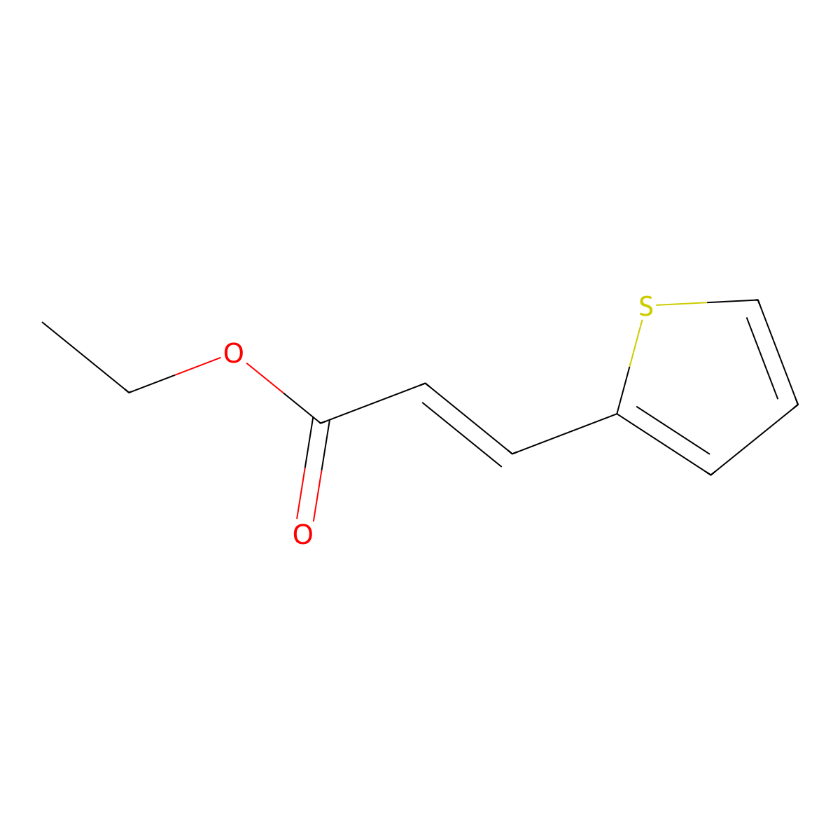 (E)-Ethyl 3-(thiophen-2-yl)acrylate molecular structure, CAS 70326-81-7