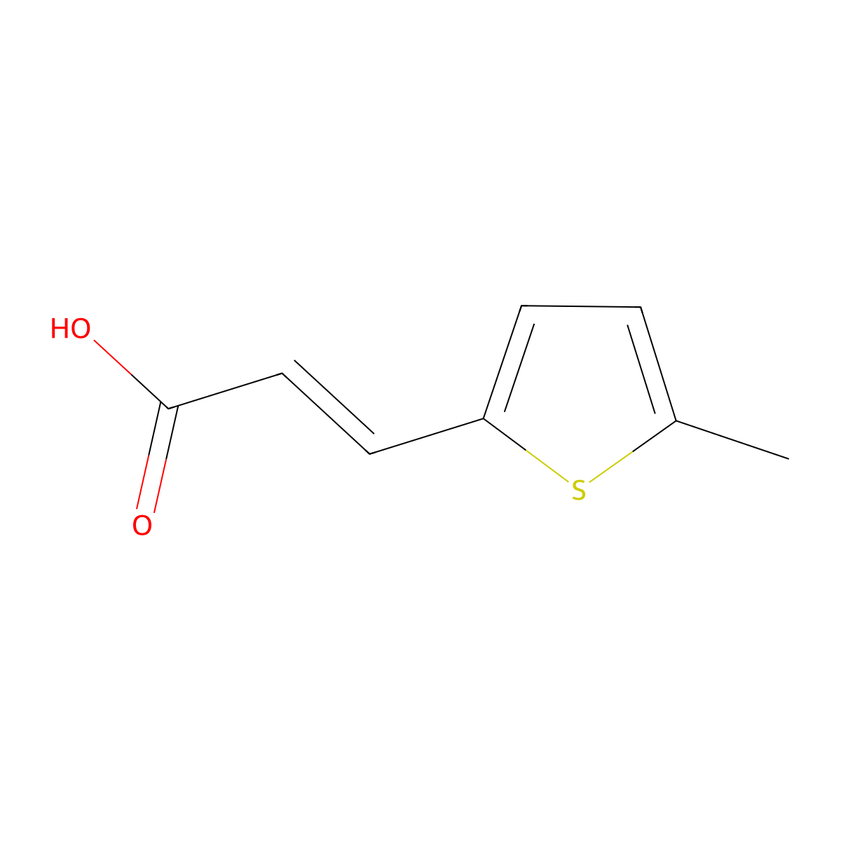 (E)-3-(5-Methylthiophen-2-YL)acrylic acid molecular structure, CAS 70329-36-1