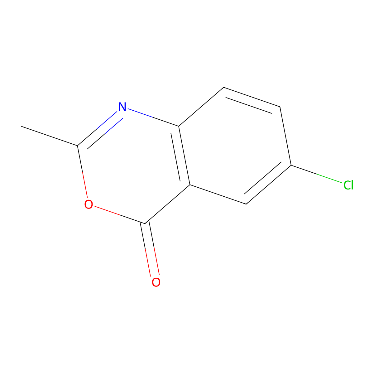 6-Chloro-2-methyl-4H-3,1-benzoxazin-4-one molecular structure, CAS 7033-50-3