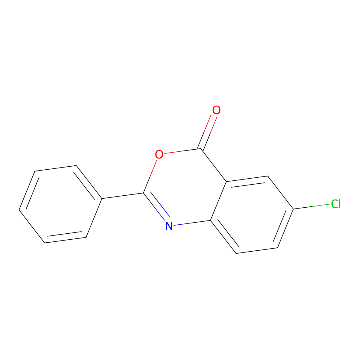 6-Chloro-2-phenyl-4H-3,1-benzoxazin-4-one molecular structure, CAS 7033-51-4
