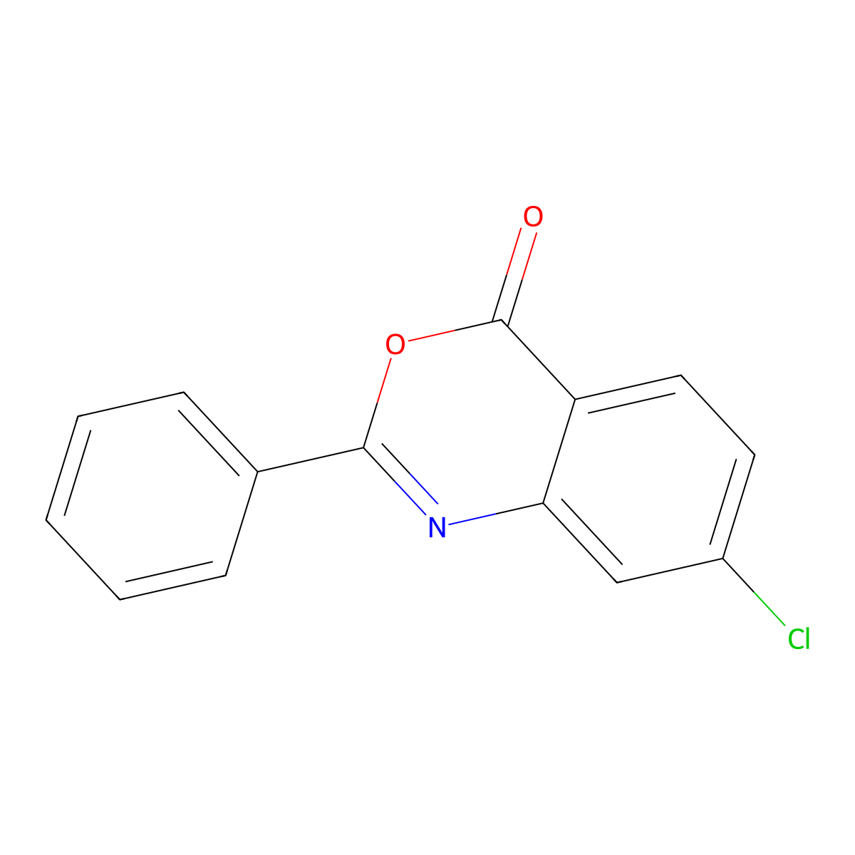 7-Chloro-2-phenyl-4h-3,1-benzoxazin-4-one molecular structure, CAS 7033-52-5