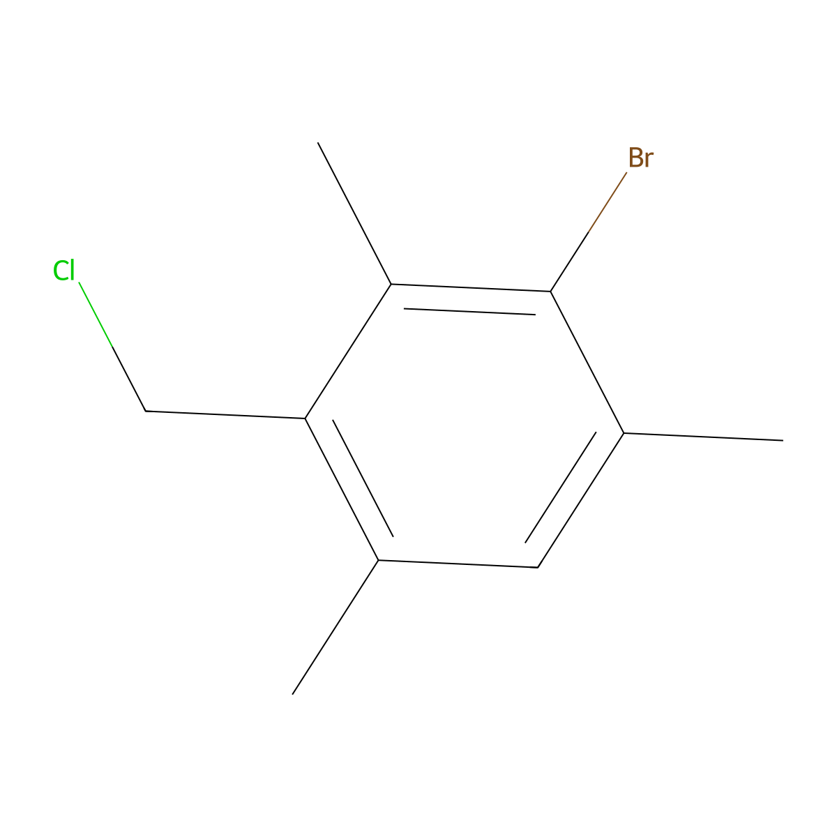 2-Bromo-4-(chloromethyl)-1,3,5-trimethylbenzene molecular structure, CAS 70335-40-9