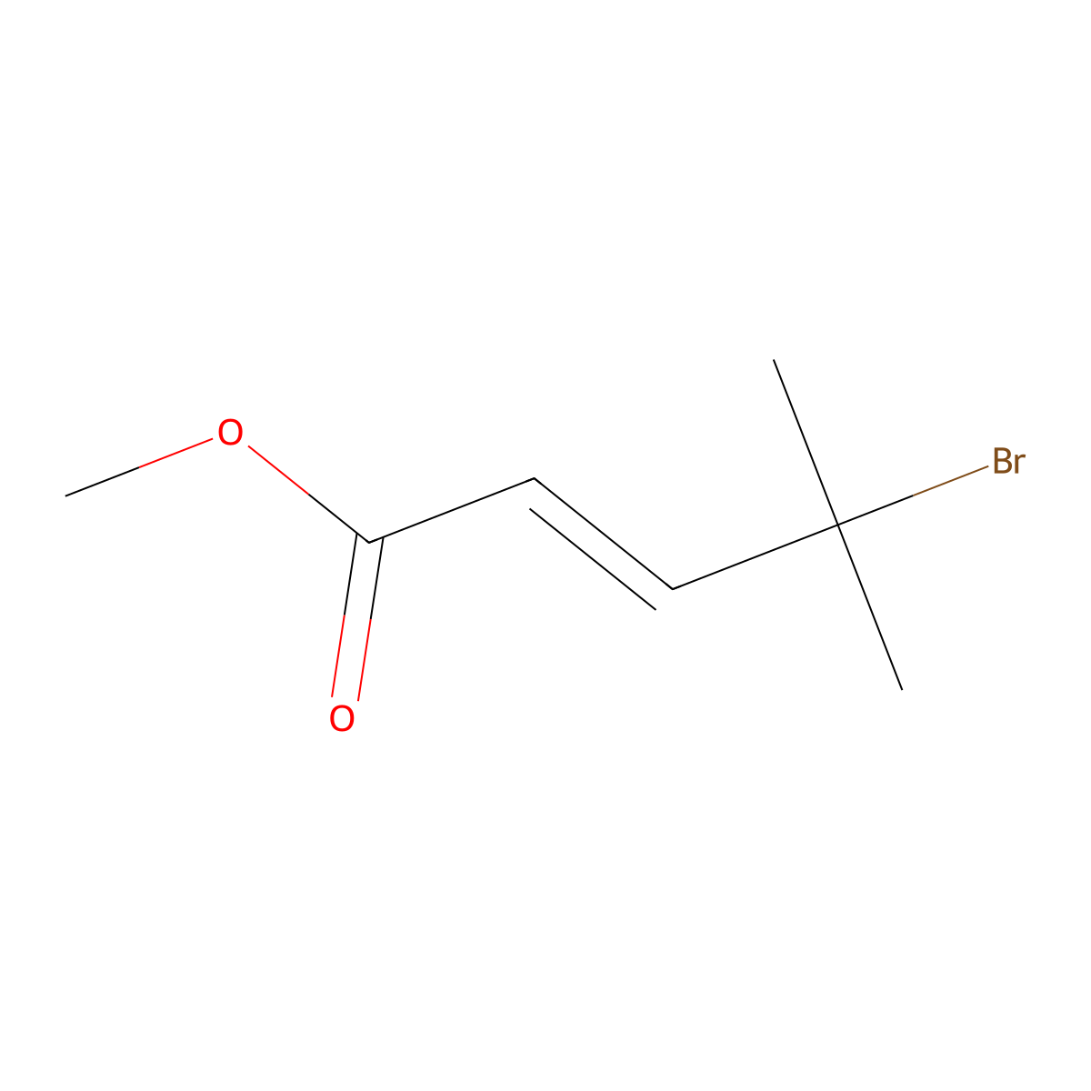 methyl (2E)-4-bromo-4-methylpent-2-enoate molecular structure, CAS 70335-50-1