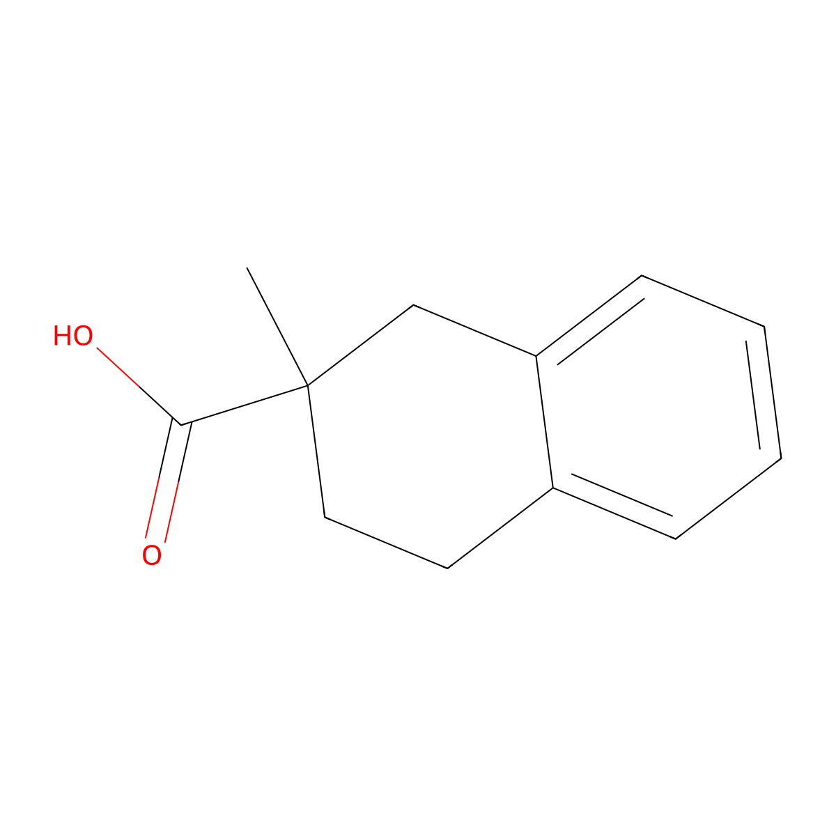 2-Methyl-1,2,3,4-tetrahydronaphthalene-2-carboxylic acid molecular structure, CAS 70335-56-7
