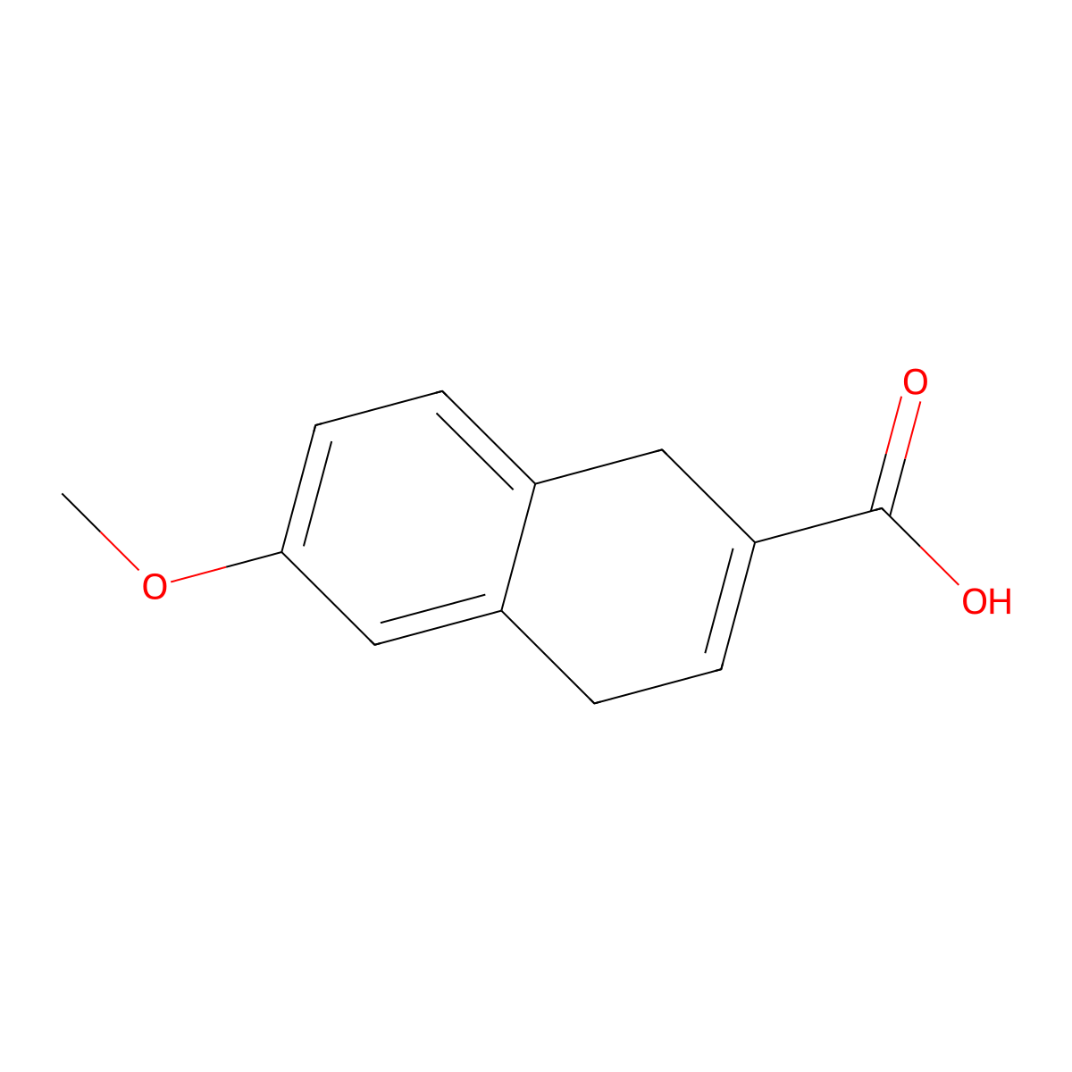 6-Methoxy-1,4-dihydronaphthalene-2-carboxylic acid molecular structure, CAS 70335-57-8