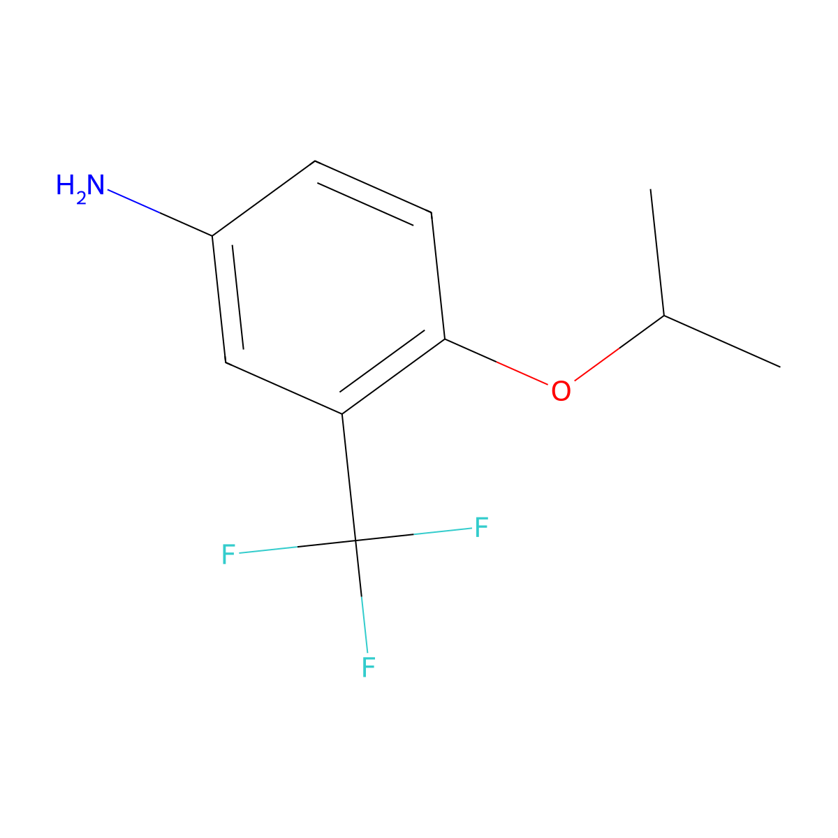 4-Isopropoxy-3-(trifluoromethyl)aniline molecular structure, CAS 70338-45-3