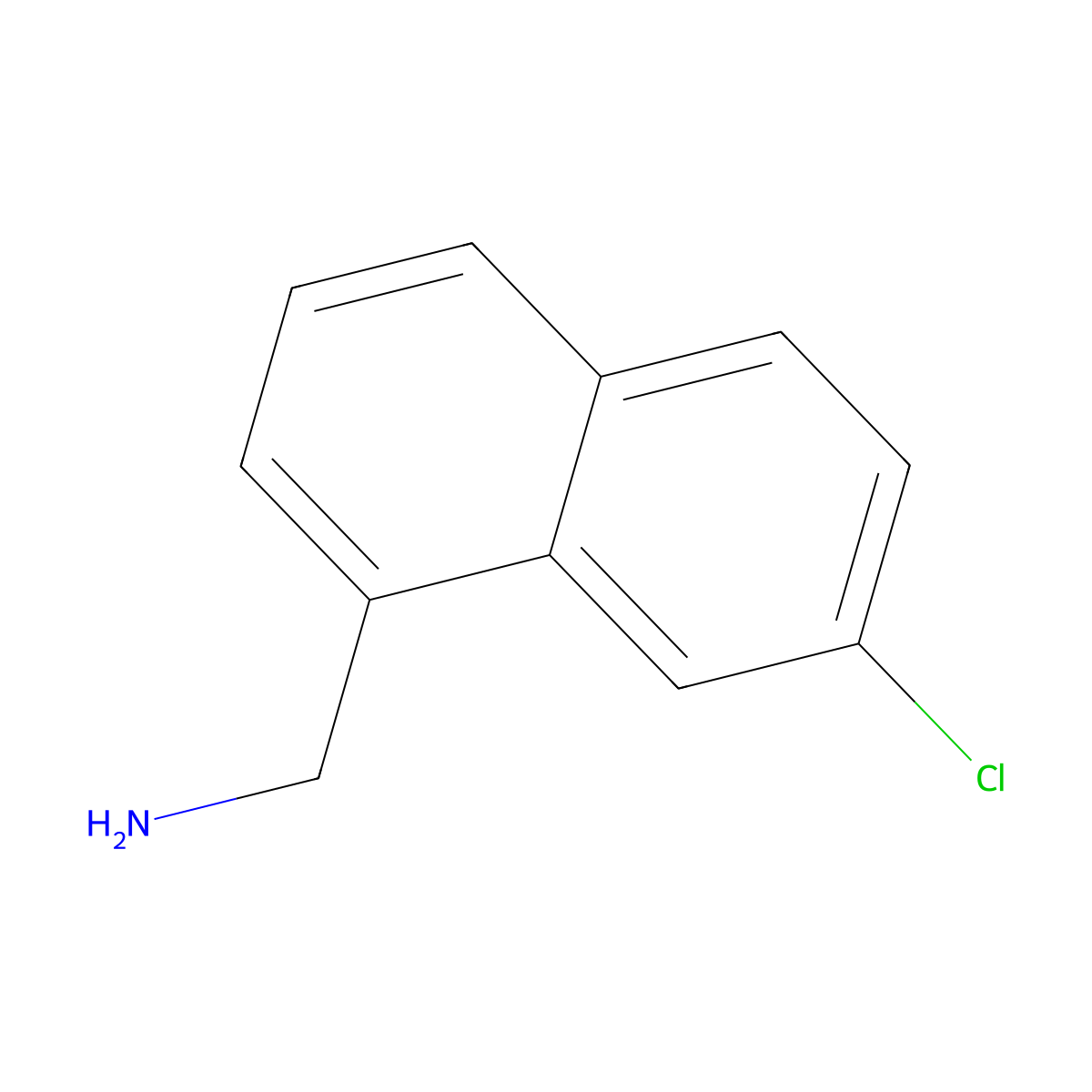 (7-Chloronaphthalen-1-yl)methanamine molecular structure, CAS 703394-90-5