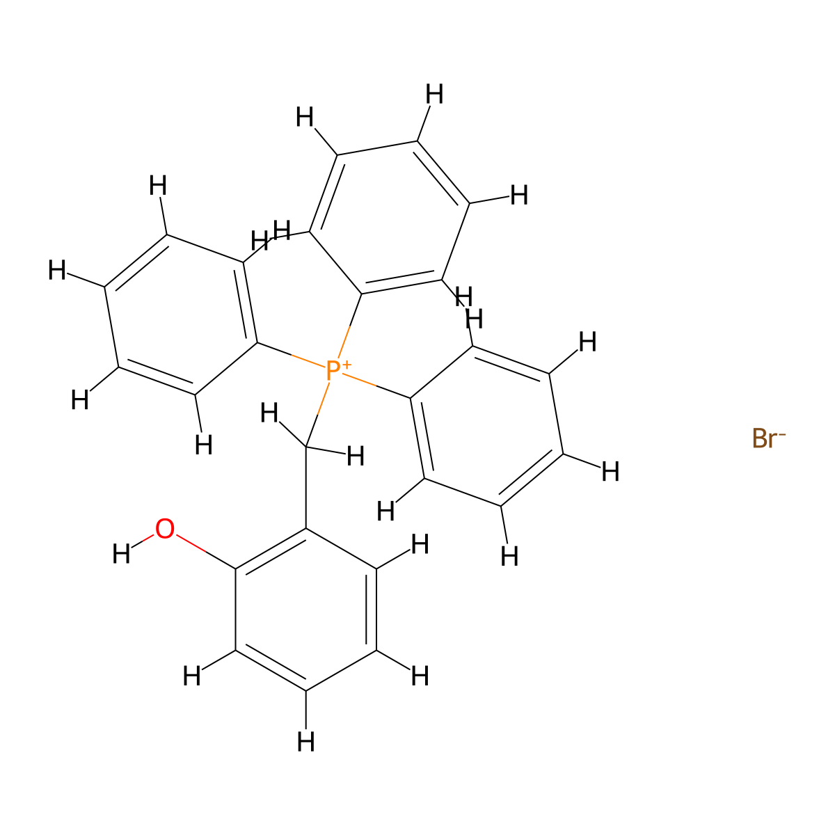 (2-Hydroxybenzyl)triphenylphosphonium bromide molecular structure, CAS 70340-04-4