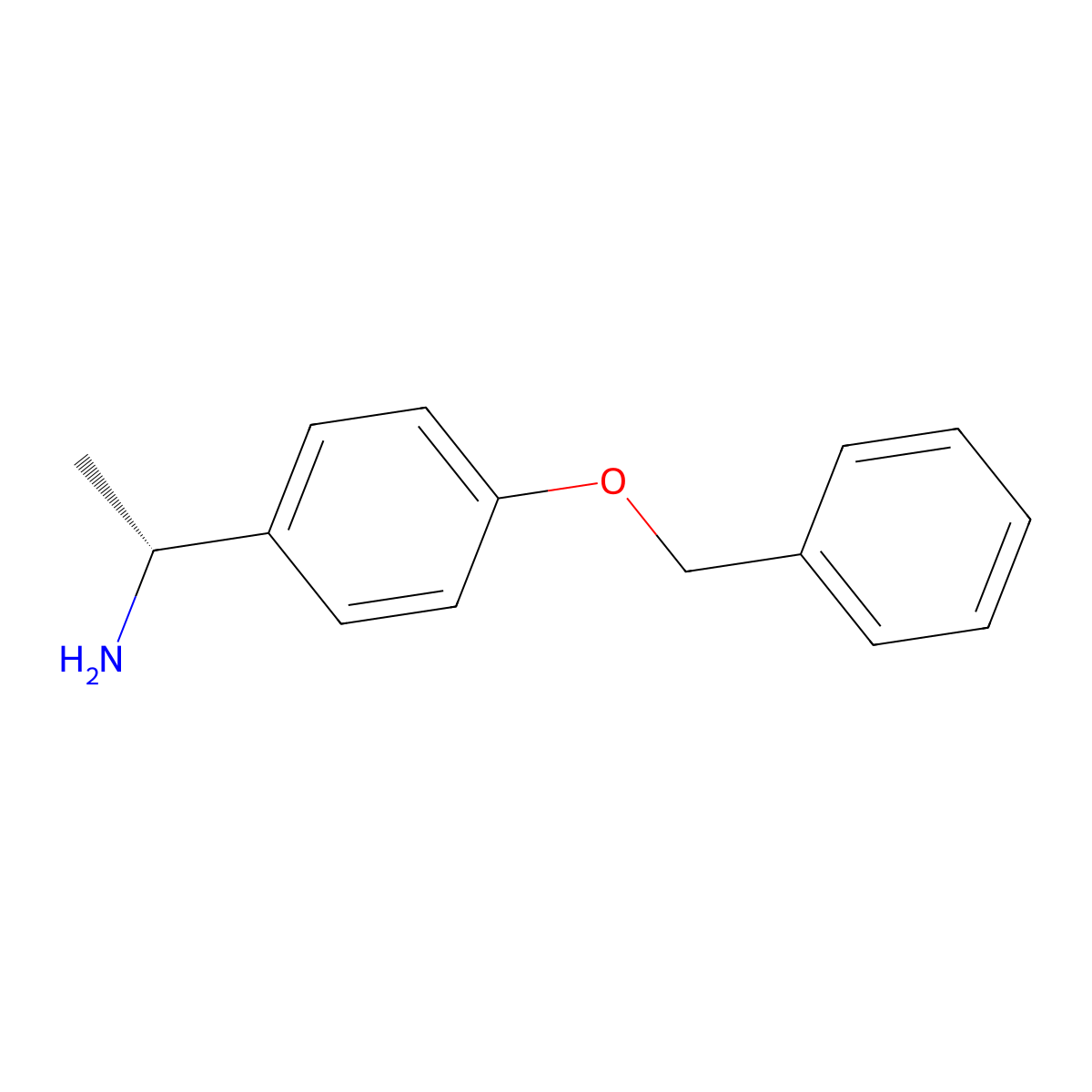 (1R)-1-[4-(benzyloxy)phenyl]ethan-1-amine molecular structure, CAS 703402-21-5