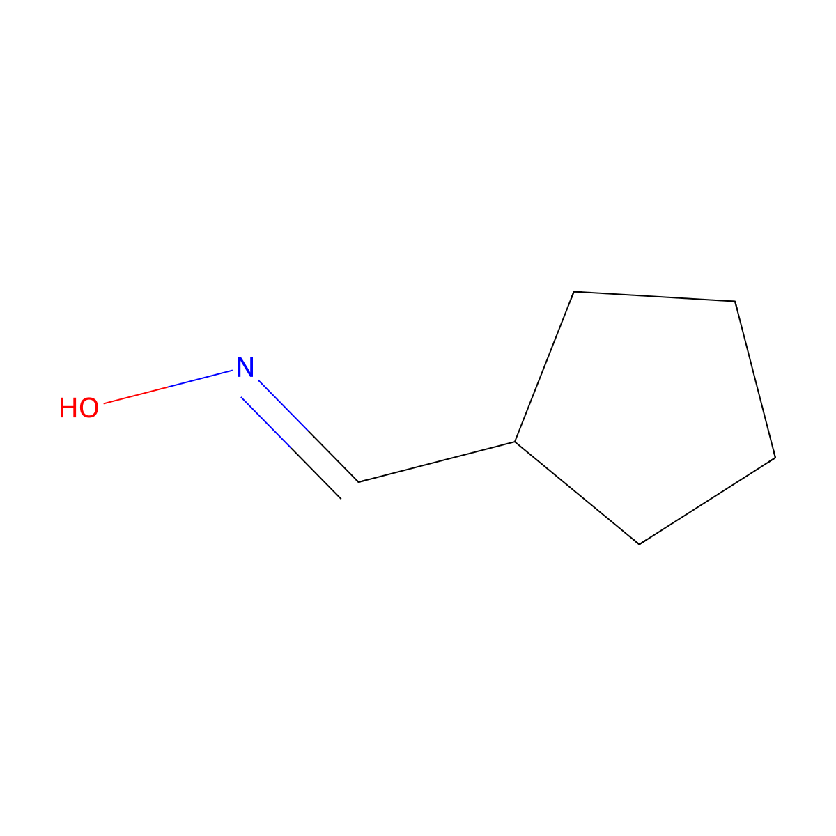 N-(cyclopentylmethylidene)hydroxylamine molecular structure, CAS 70341-45-6
