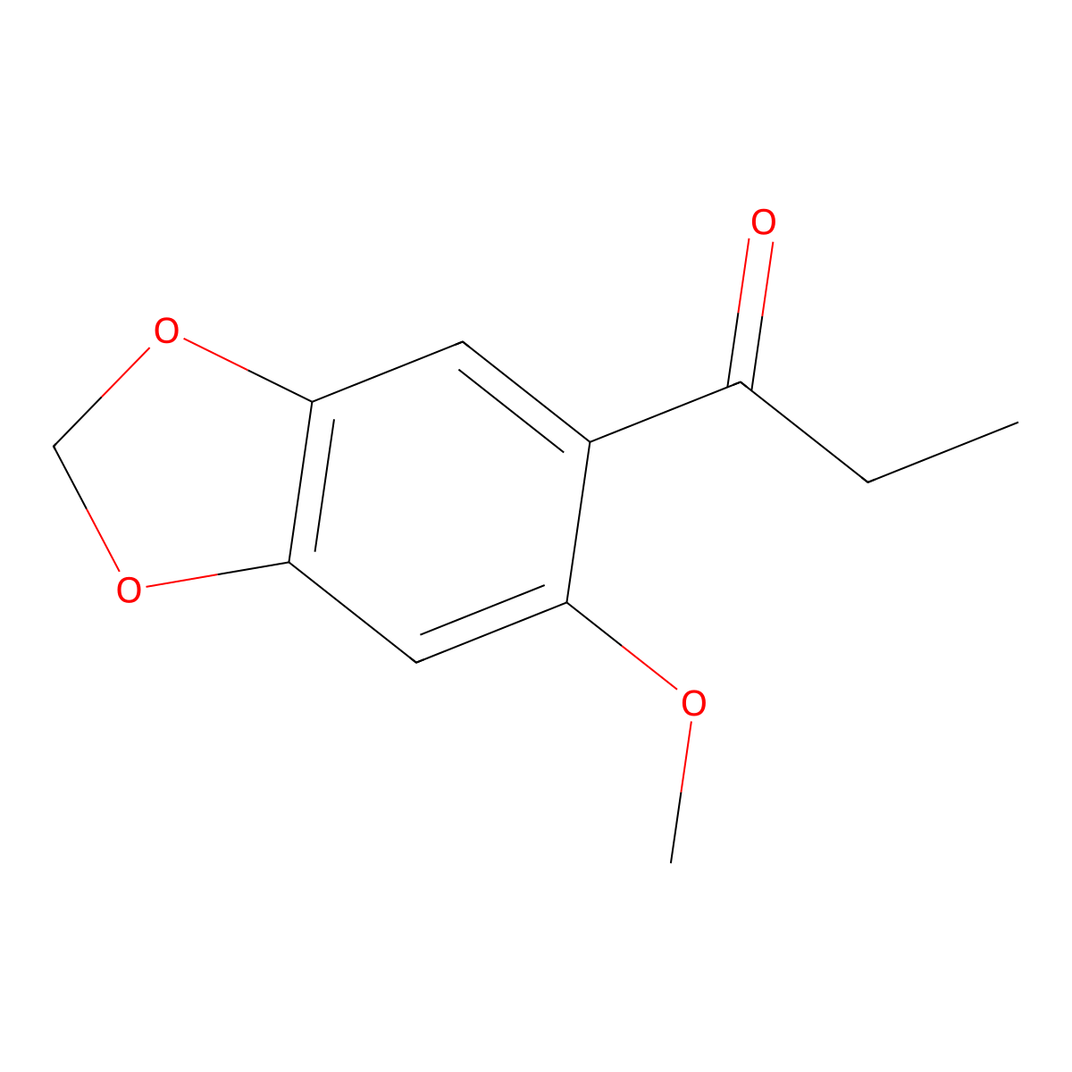 1-(6-Methoxy-2H-1,3-benzodioxol-5-yl)propan-1-one molecular structure, CAS 70342-29-9