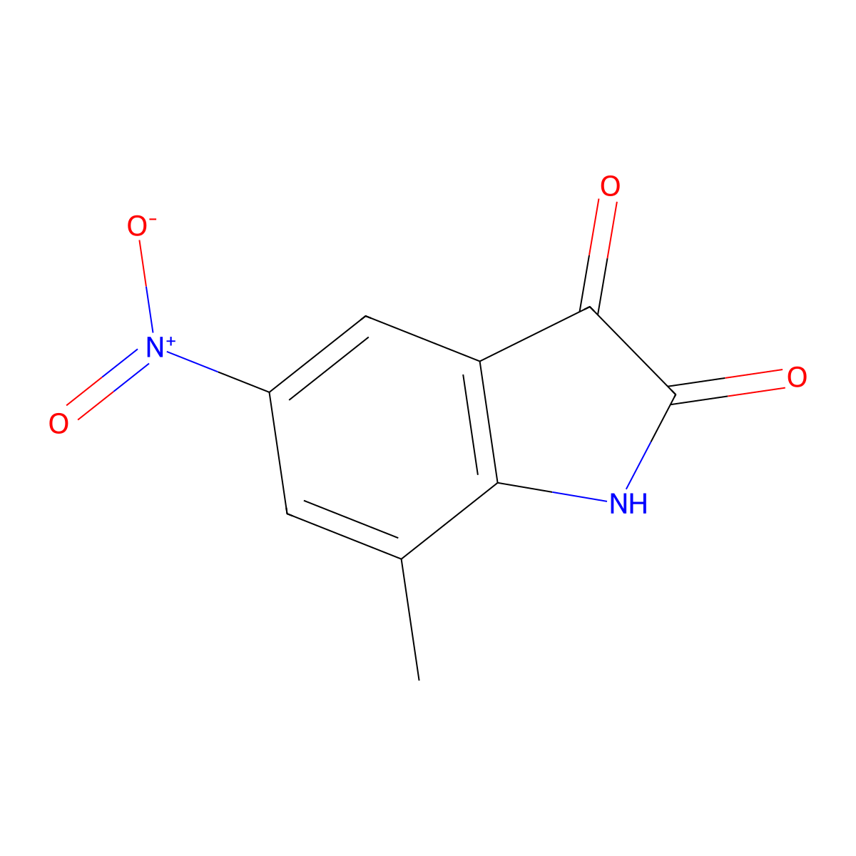 7-Methyl-5-nitroisatin molecular structure, CAS 70343-13-4