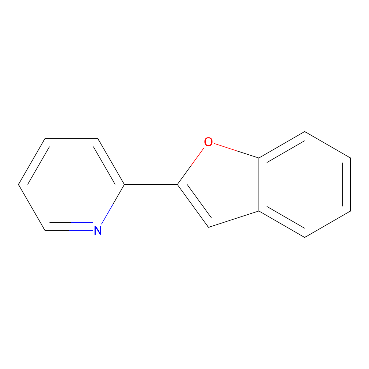 2-(1-Benzofuran-2-yl)pyridine molecular structure, CAS 7035-05-4