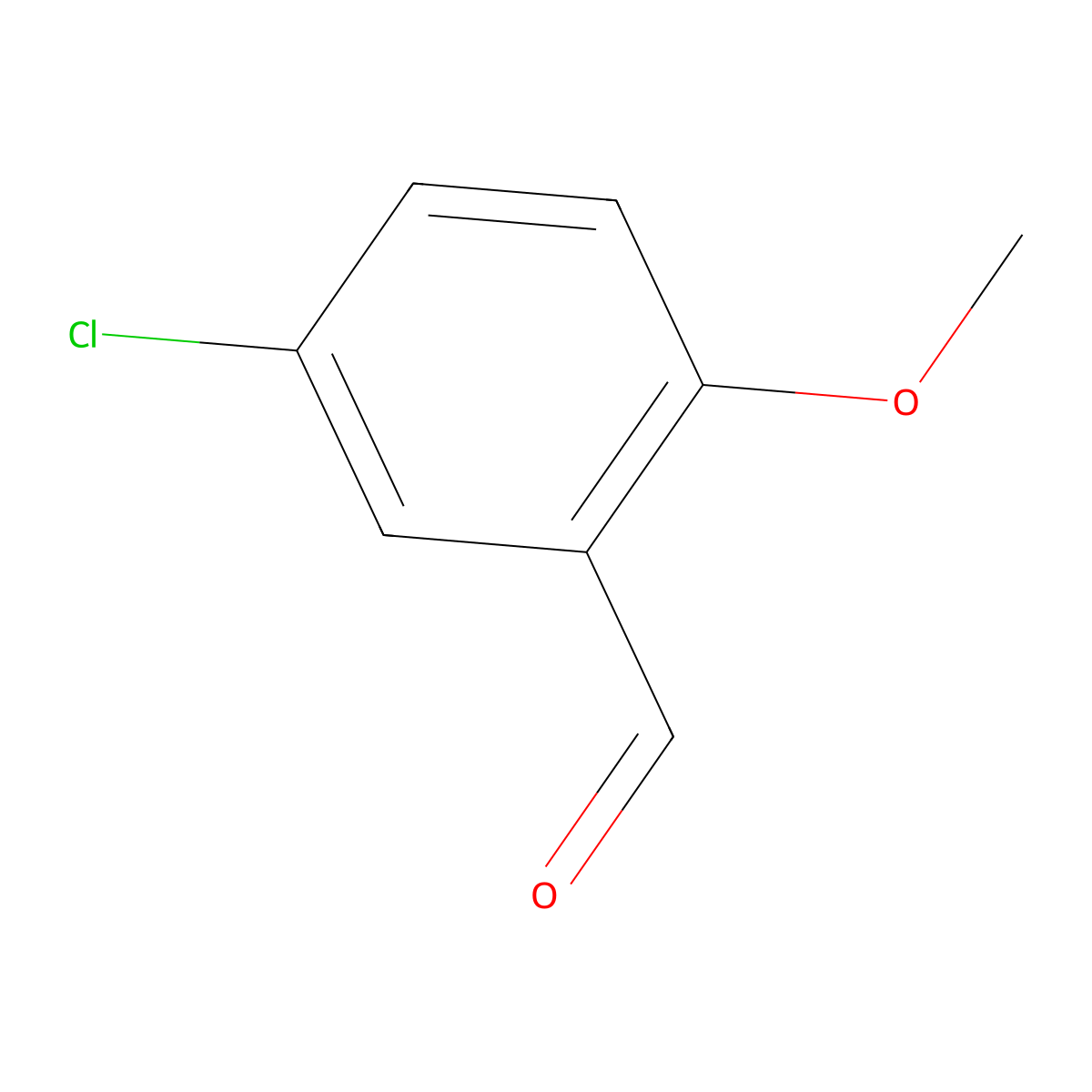 5-Chloro-2-methoxybenzaldehyde molecular structure, CAS 7035-09-8