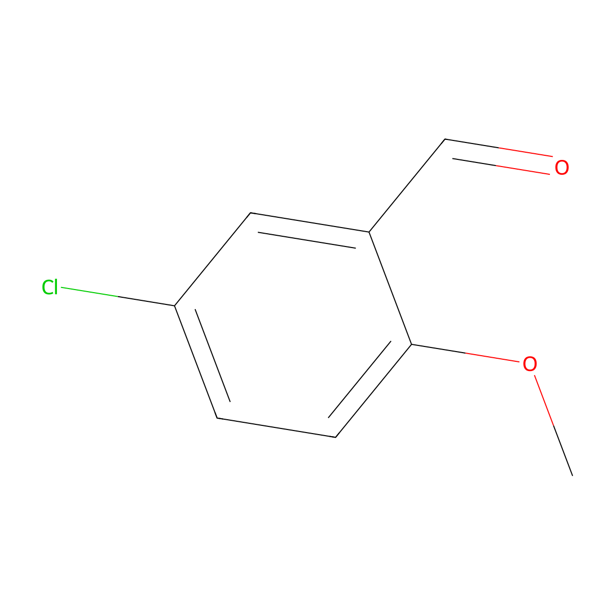 5-Chloro-2-methoxybenzaldehyde molecular structure, CAS 7035-09-8