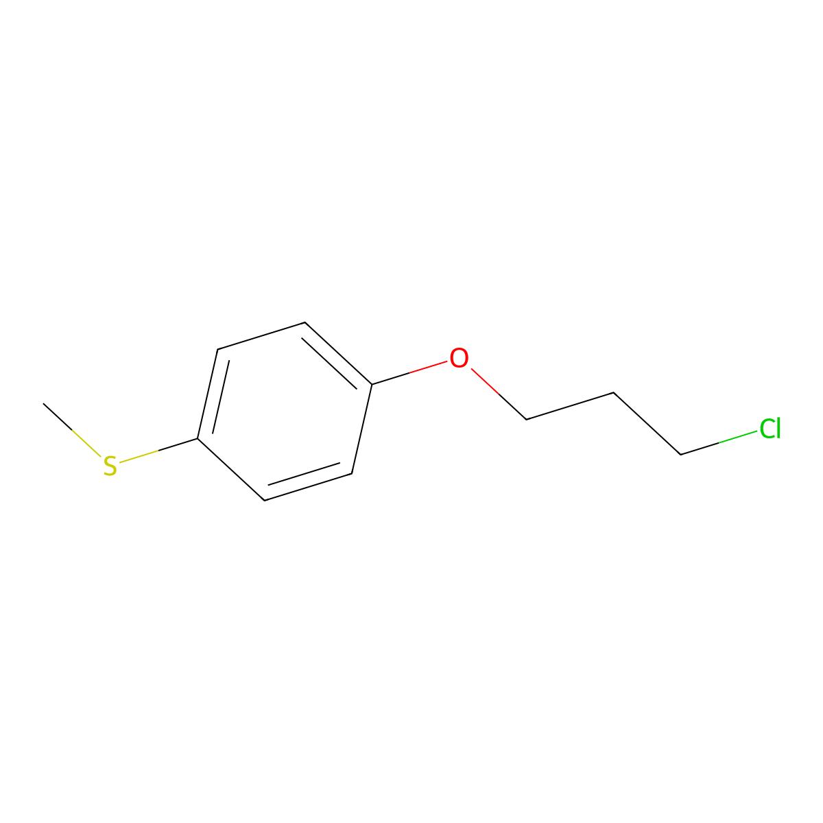 Benzene, 1-(3-chloropropoxy)-4-(methylthio)- molecular structure, CAS 7035-53-2