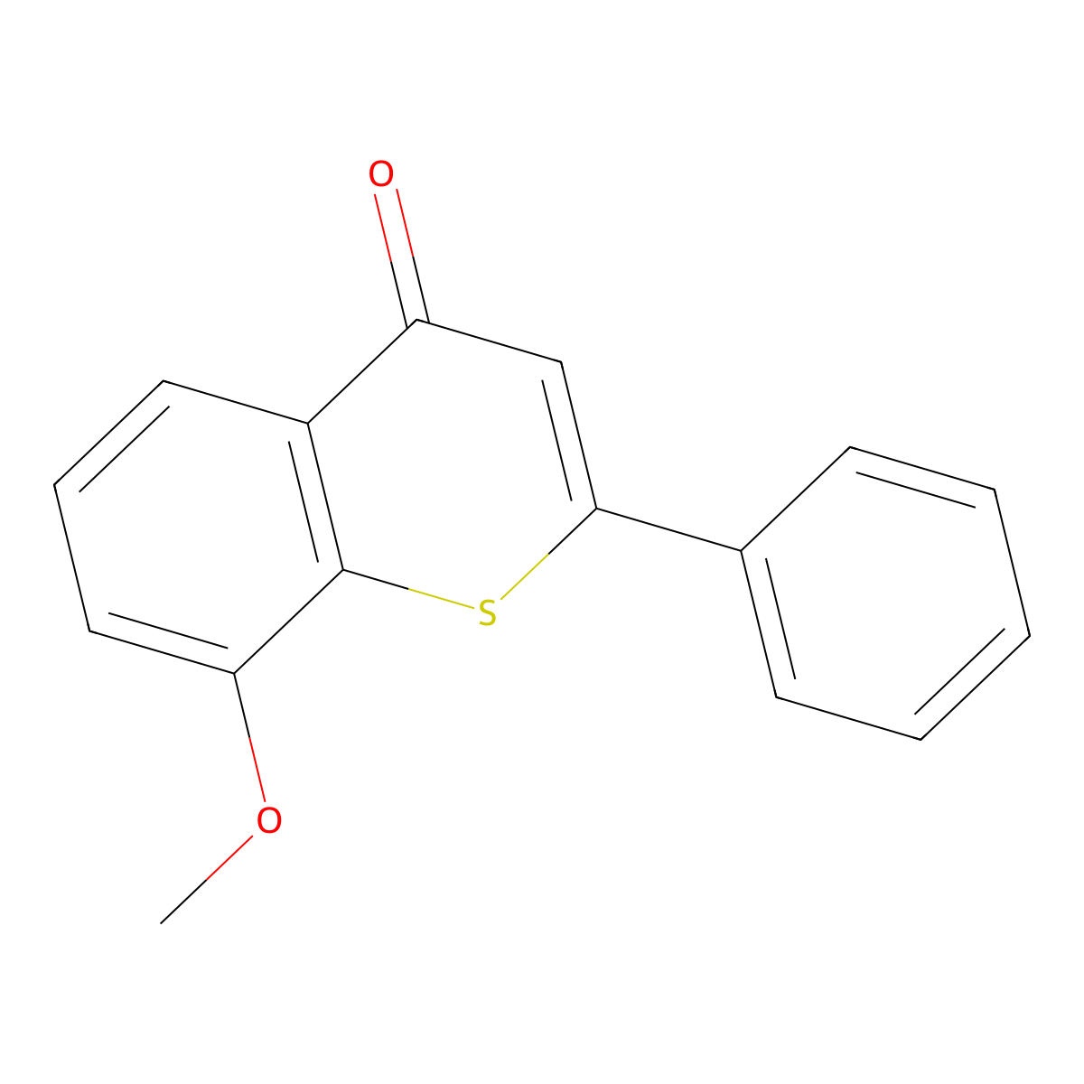 8-Methoxy-2-phenylthiochromen-4-one molecular structure, CAS 70354-12-0