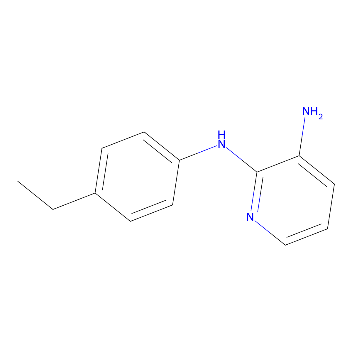 N2-(4-ethylphenyl)pyridine-2,3-diamine molecular structure, CAS 70358-43-9