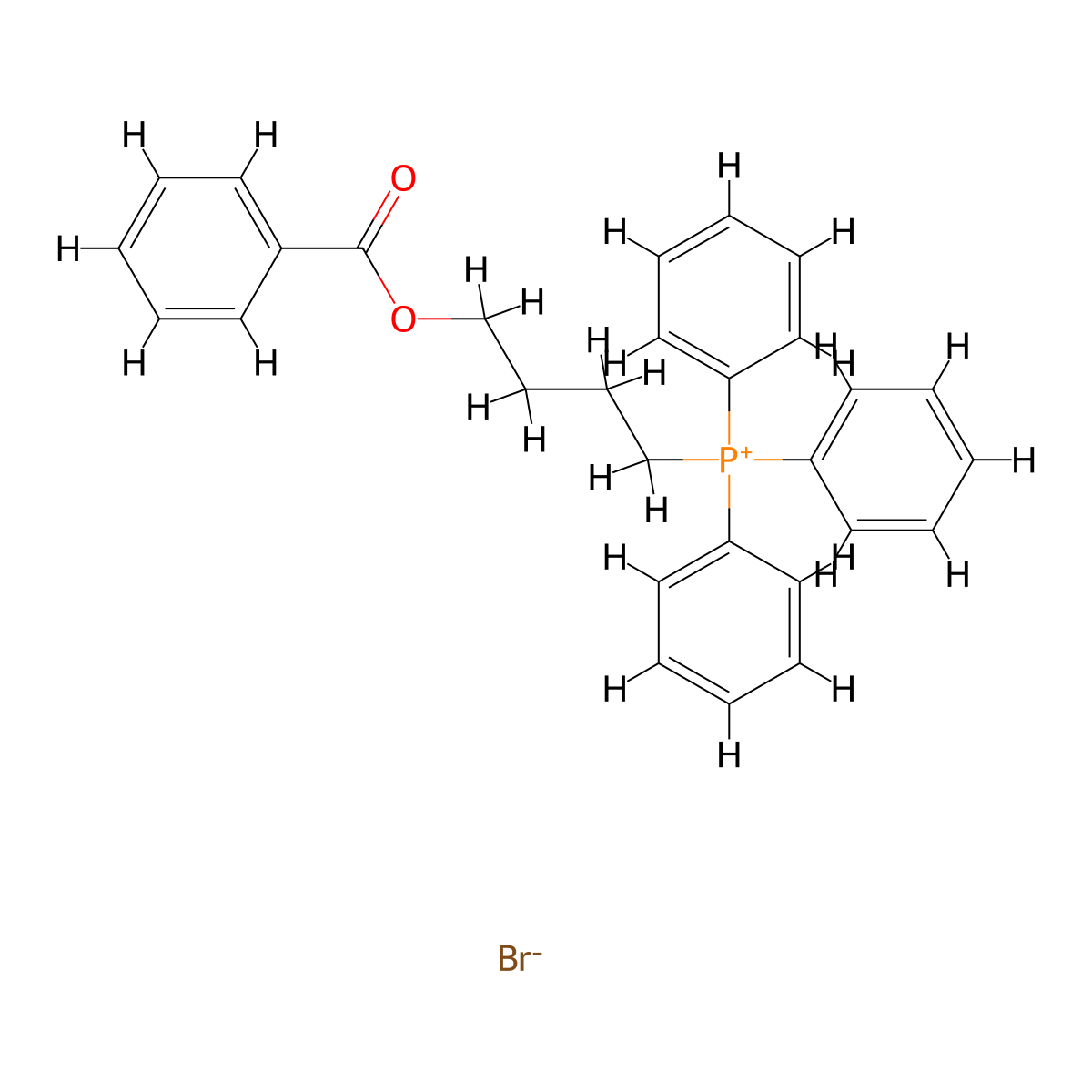 (4-(Benzoyloxy)butyl)triphenylphosphonium bromide molecular structure, CAS 70359-30-7