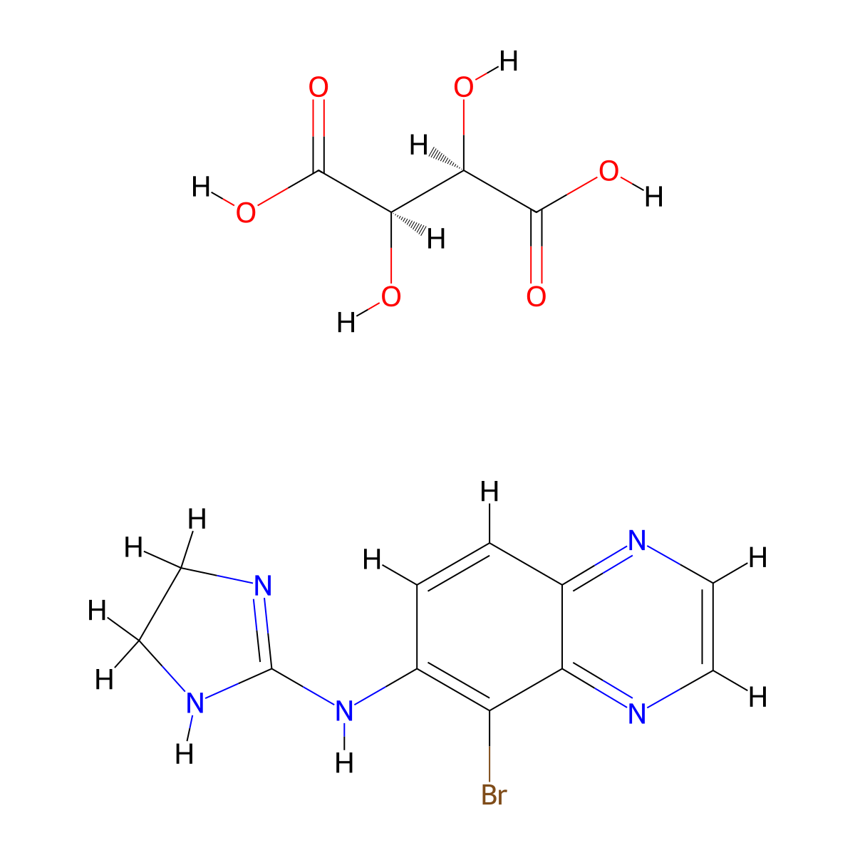 Brimonidine Tartrate molecular structure, CAS 70359-46-5