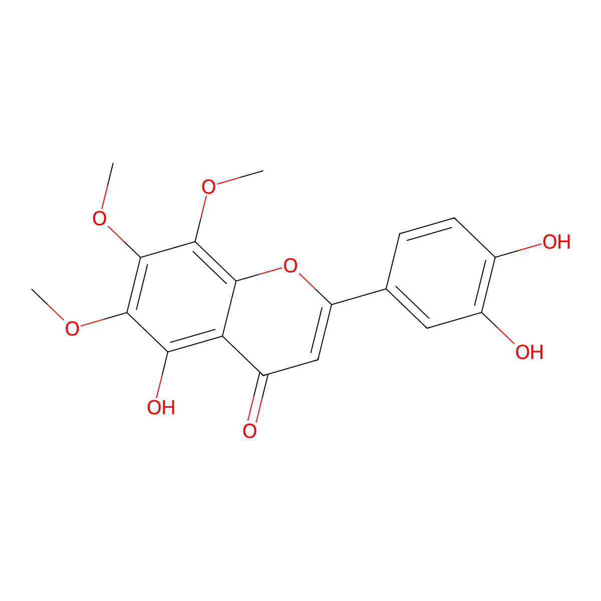 Sideritoflavone molecular structure, CAS 70360-12-2