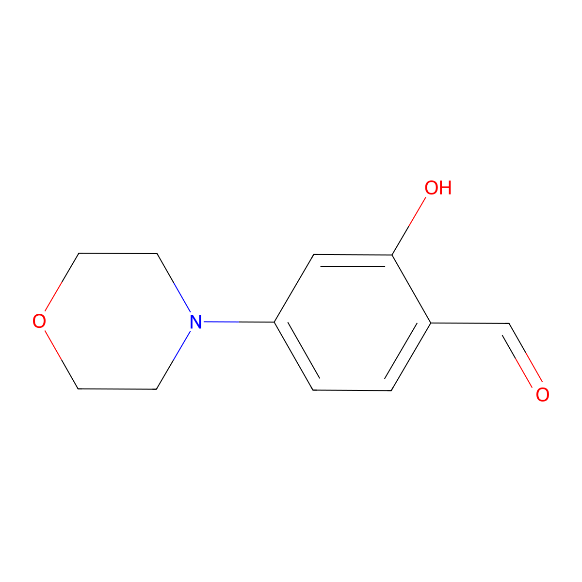 2-Hydroxy-4-morpholin-4-yl-benzaldehyde molecular structure, CAS 70362-07-1