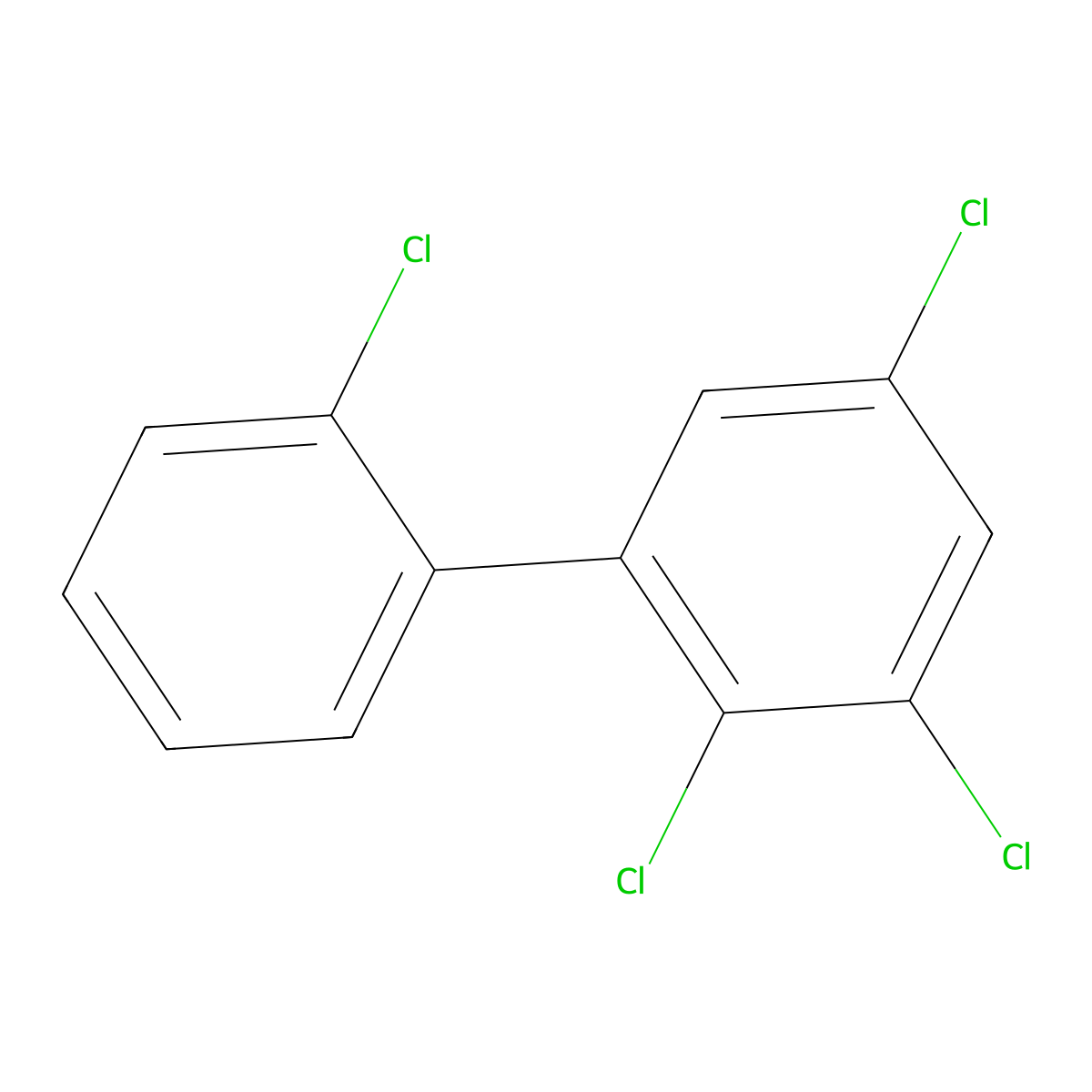 2,2',3,5-Tetrachlorobiphenyl molecular structure, CAS 70362-46-8
