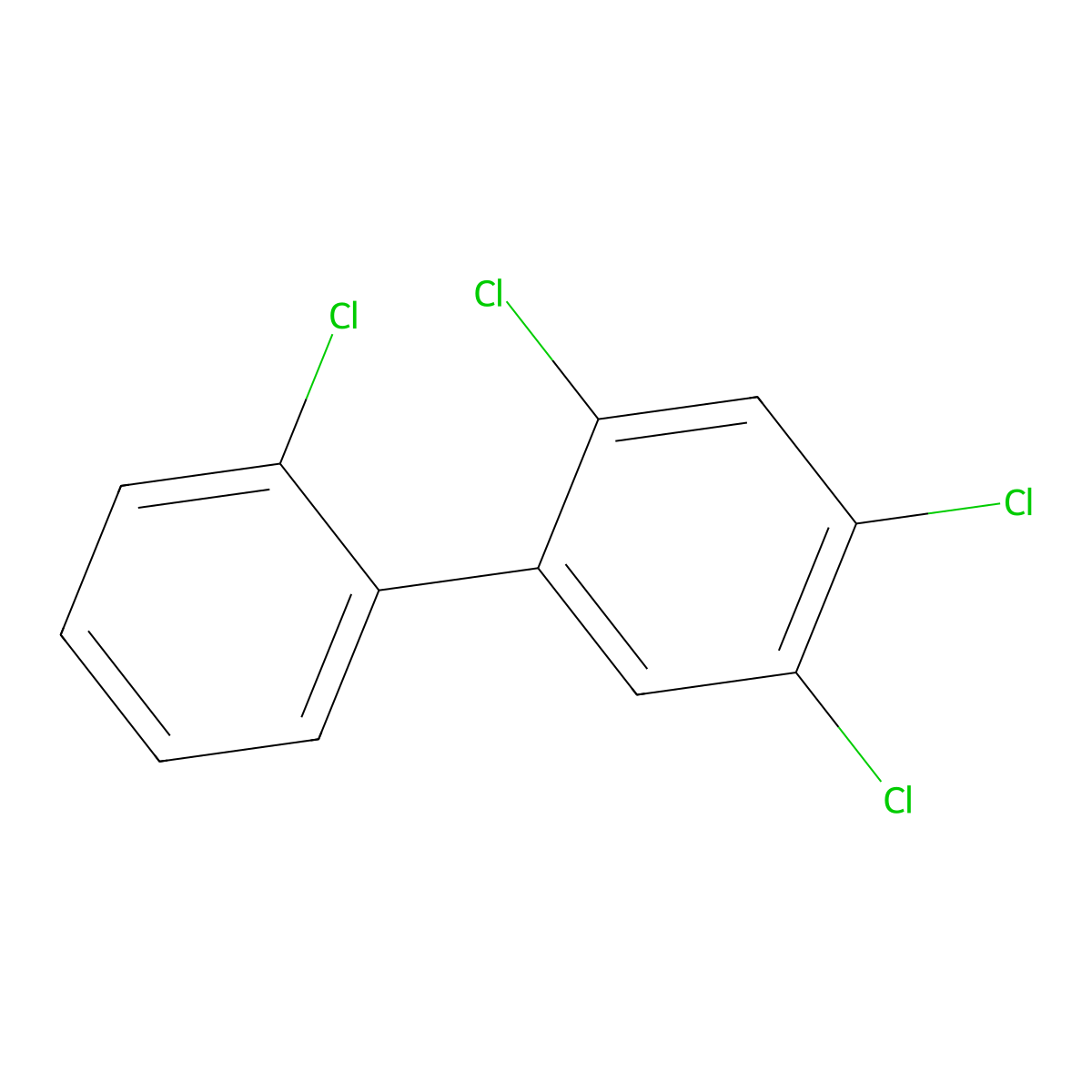 2,2',4,5-Tetrachlorobiphenyl molecular structure, CAS 70362-47-9