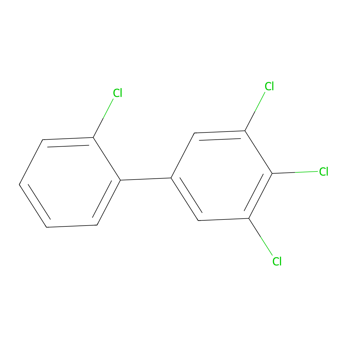 2,3',4',5'-Tetrachlorobiphenyl molecular structure, CAS 70362-48-0