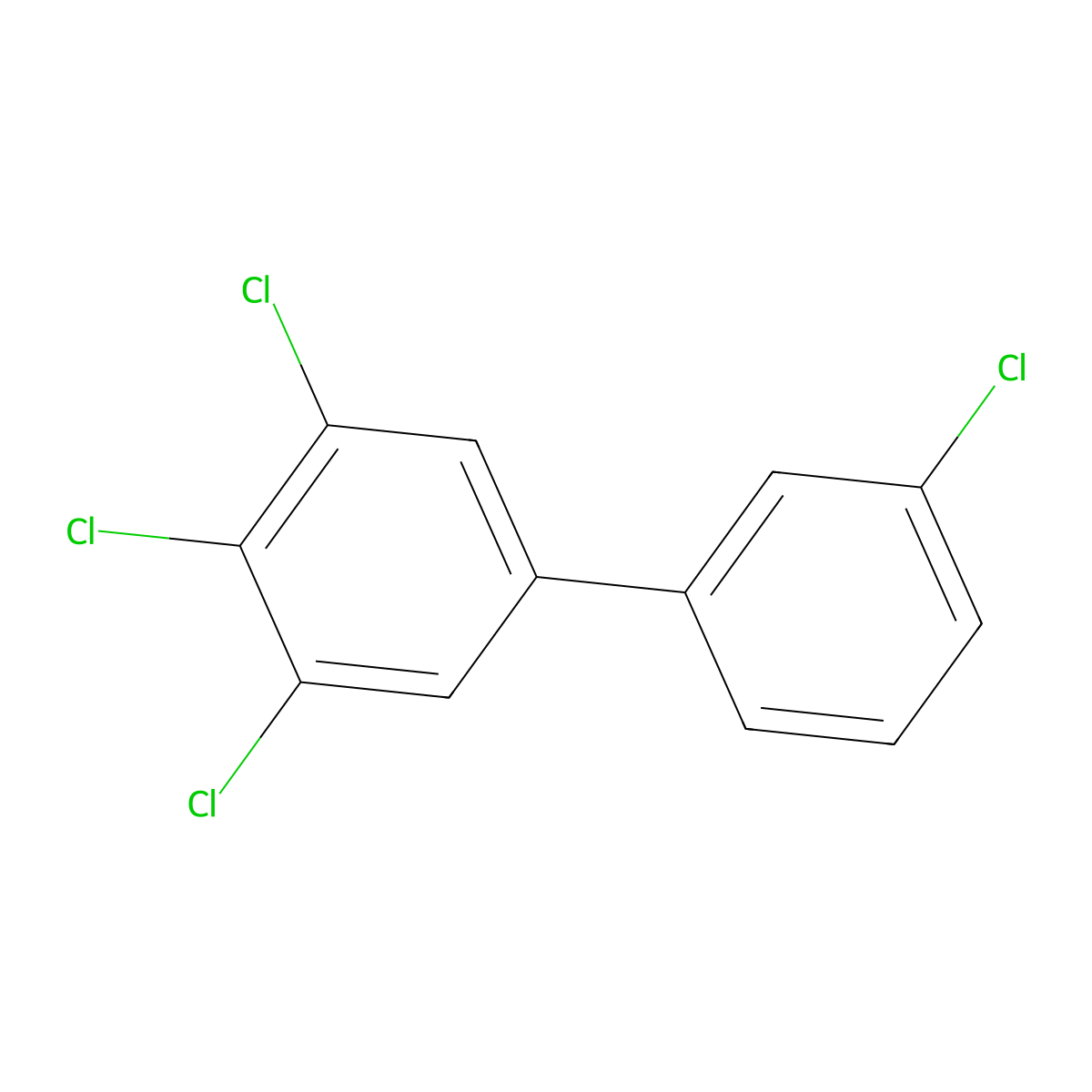 3,3',4,5-Tetrachlorobiphenyl molecular structure, CAS 70362-49-1