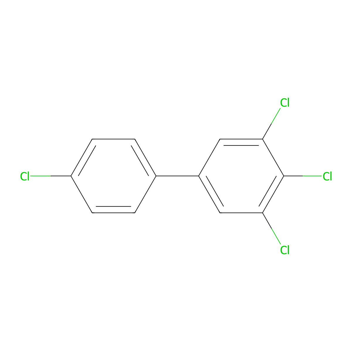 3,4,4',5-Tetrachlorobiphenyl molecular structure, CAS 70362-50-4