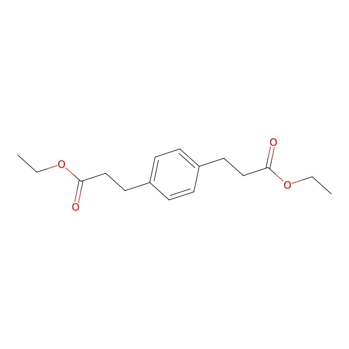 Ethyl 3-[4-(3-ethoxy-3-oxopropyl)phenyl]propanoate molecular structure, CAS 70364-29-3