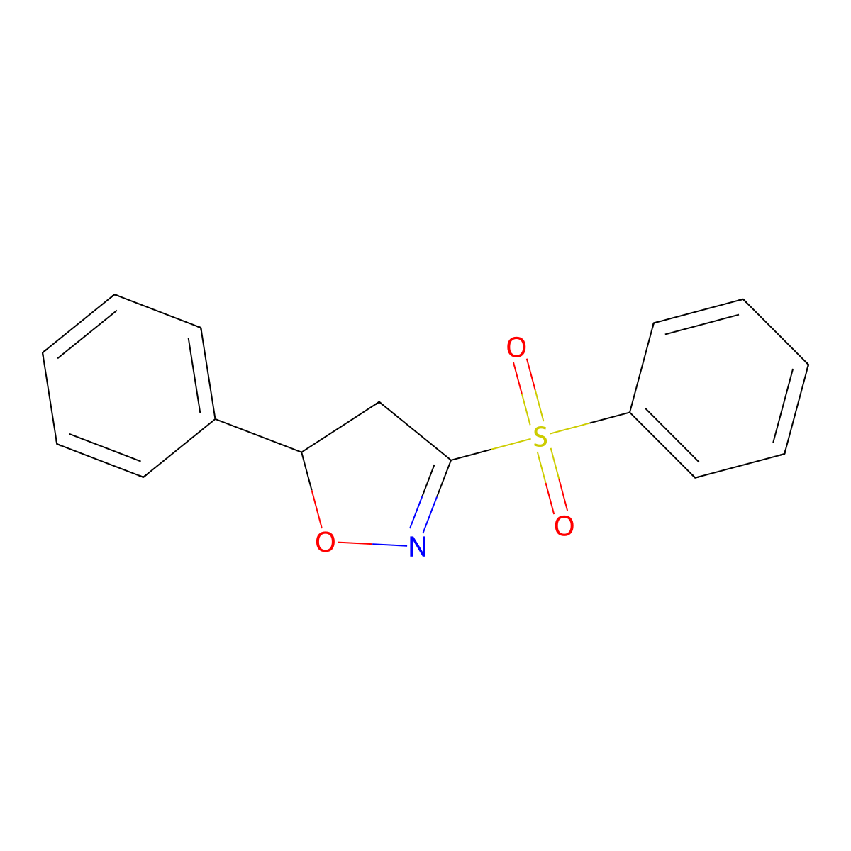 3-(Benzenesulfonyl)-5-phenyl-4,5-dihydro-1,2-oxazole molecular structure, CAS 70367-29-2