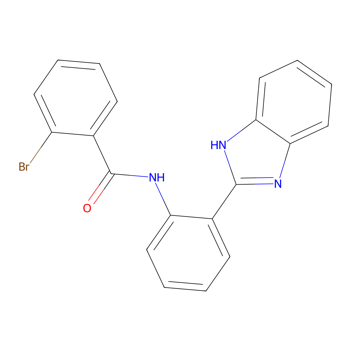 N-(2-(1H-benzo[d]imidazol-2-yl)phenyl)-2-bromobenzamide molecular structure, CAS 70372-03-1