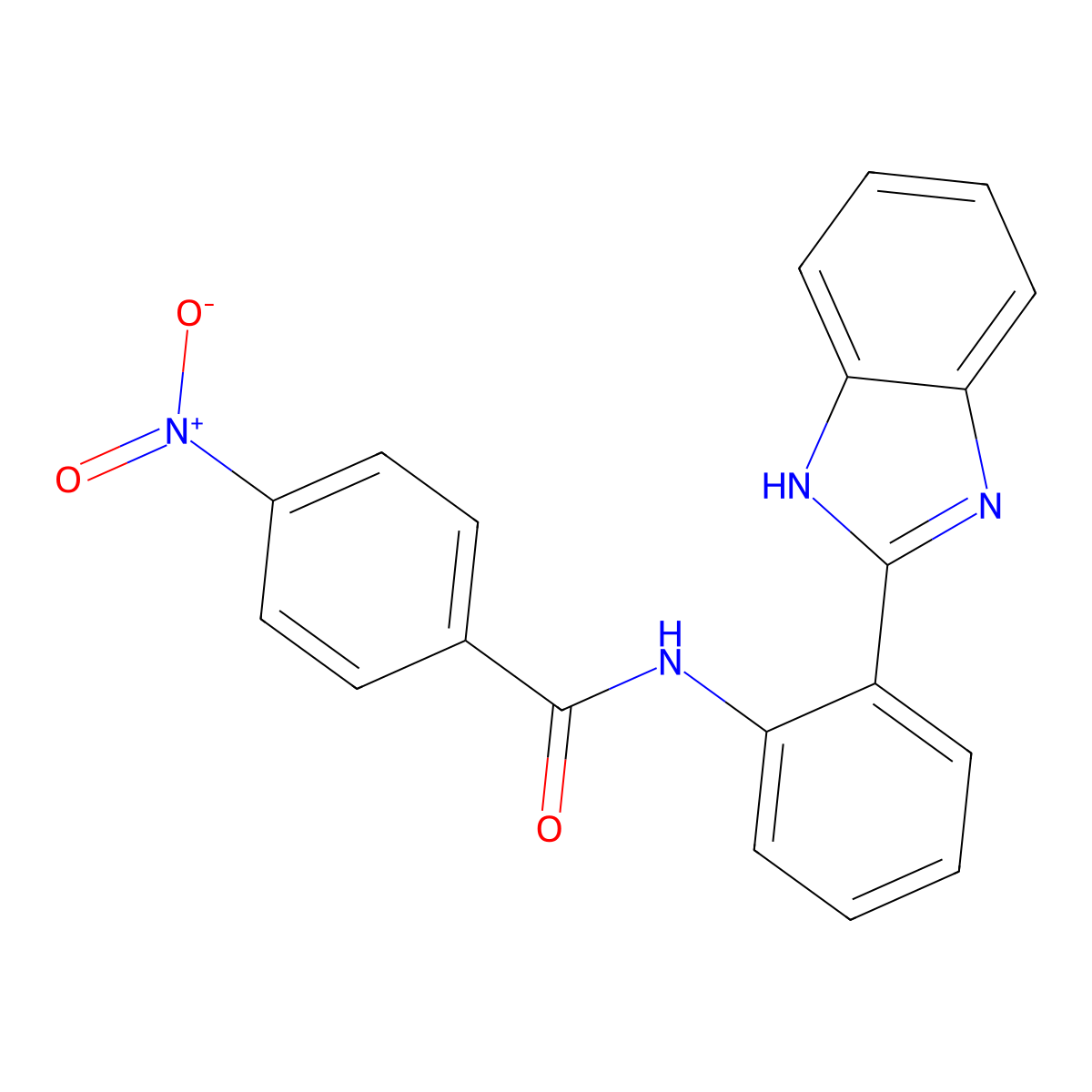 N-[2-(1H-benzimidazol-2-yl)phenyl]-4-nitrobenzamide molecular structure, CAS 70372-04-2