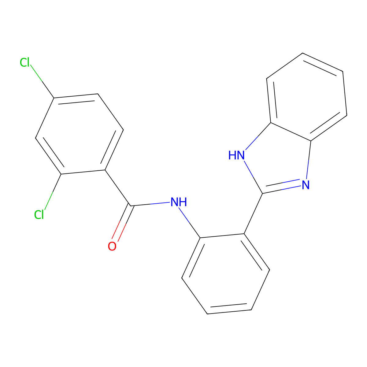 N-[2-(1H-benzimidazol-2-yl)phenyl]-2,4-dichlorobenzamide molecular structure, CAS 70372-06-4