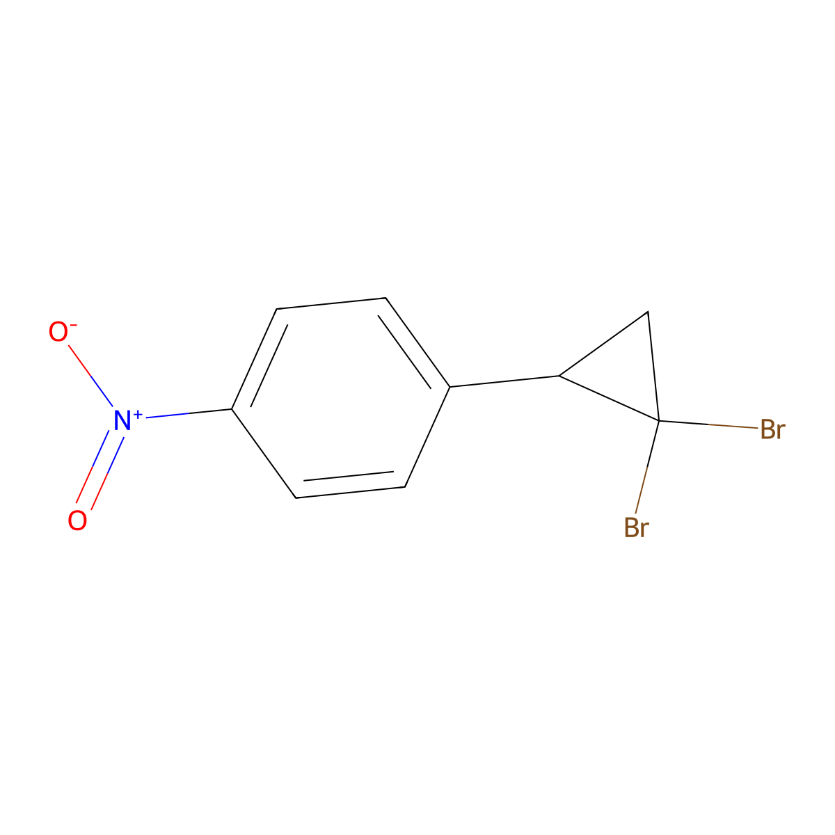 1-(2,2-Dibromocyclopropyl)-4-nitrobenzene molecular structure, CAS 70372-55-3
