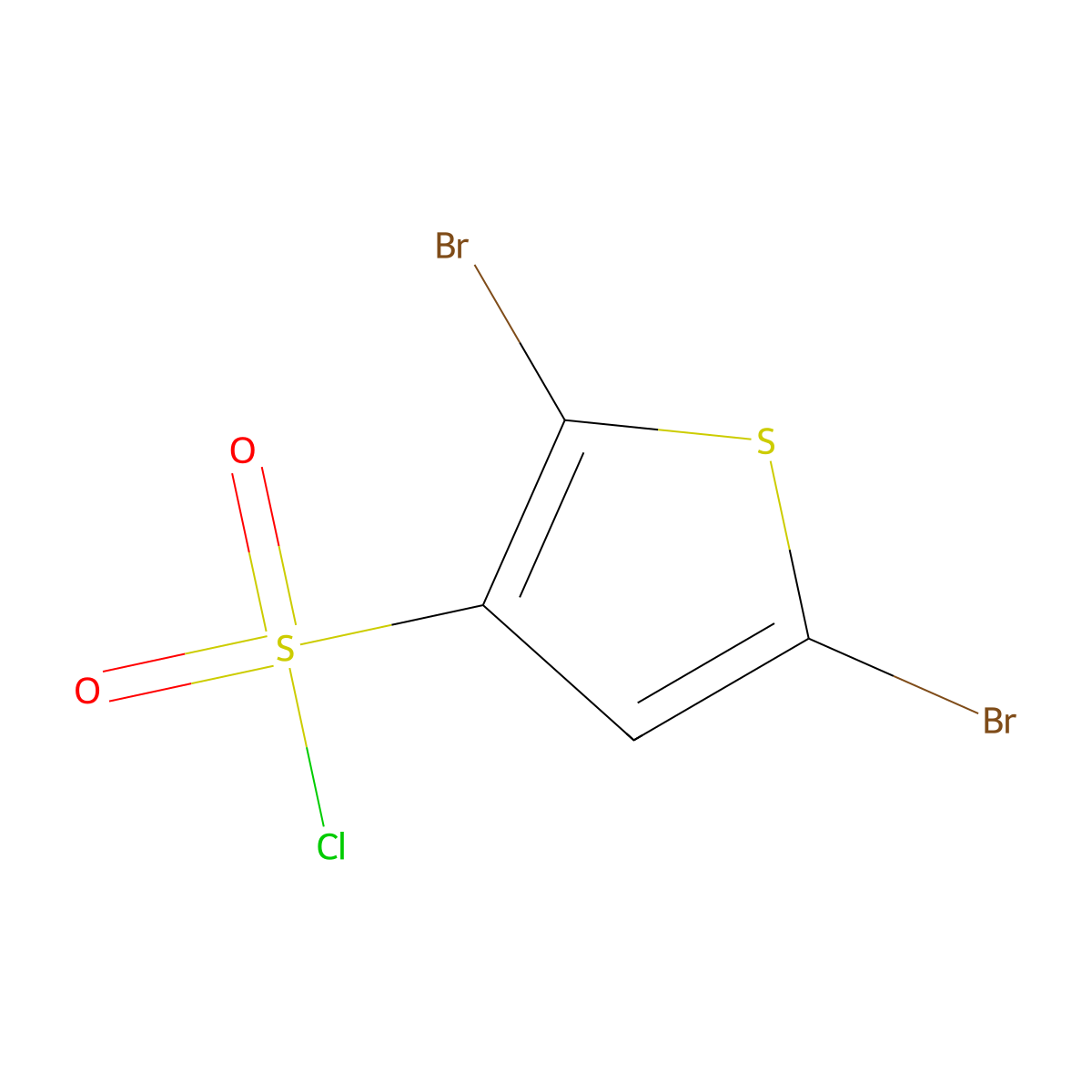 2,5-dibromothiophene-3-sulfonyl Chloride molecular structure, CAS 70374-40-2