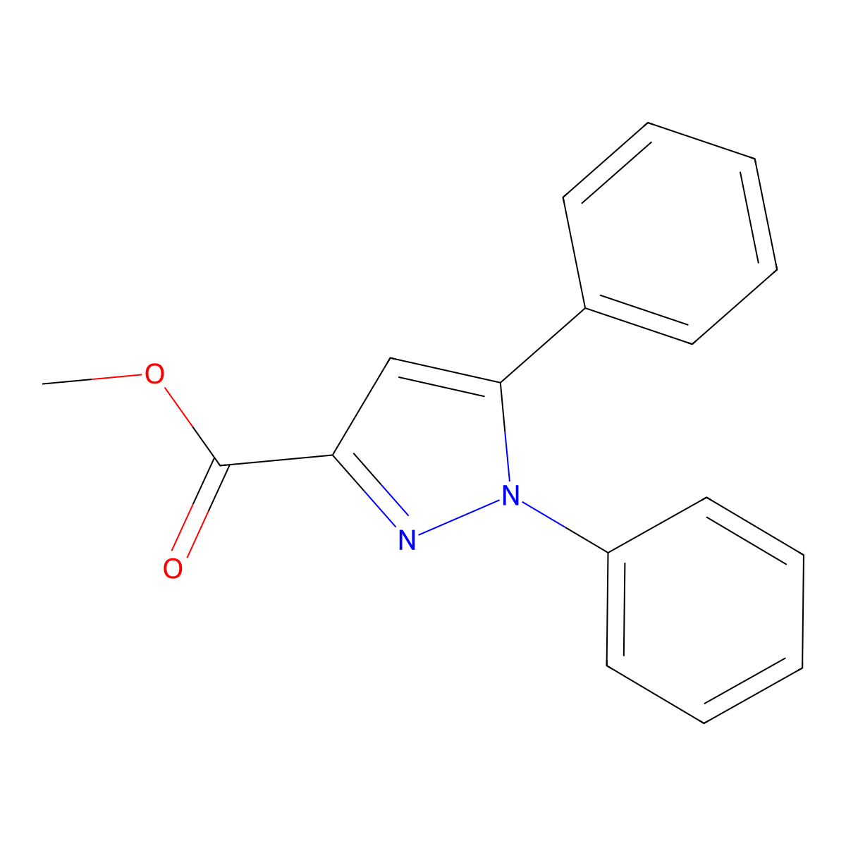Methyl 1,5-diphenyl-1h-pyrazole-3-carboxylate molecular structure, CAS 70375-79-0