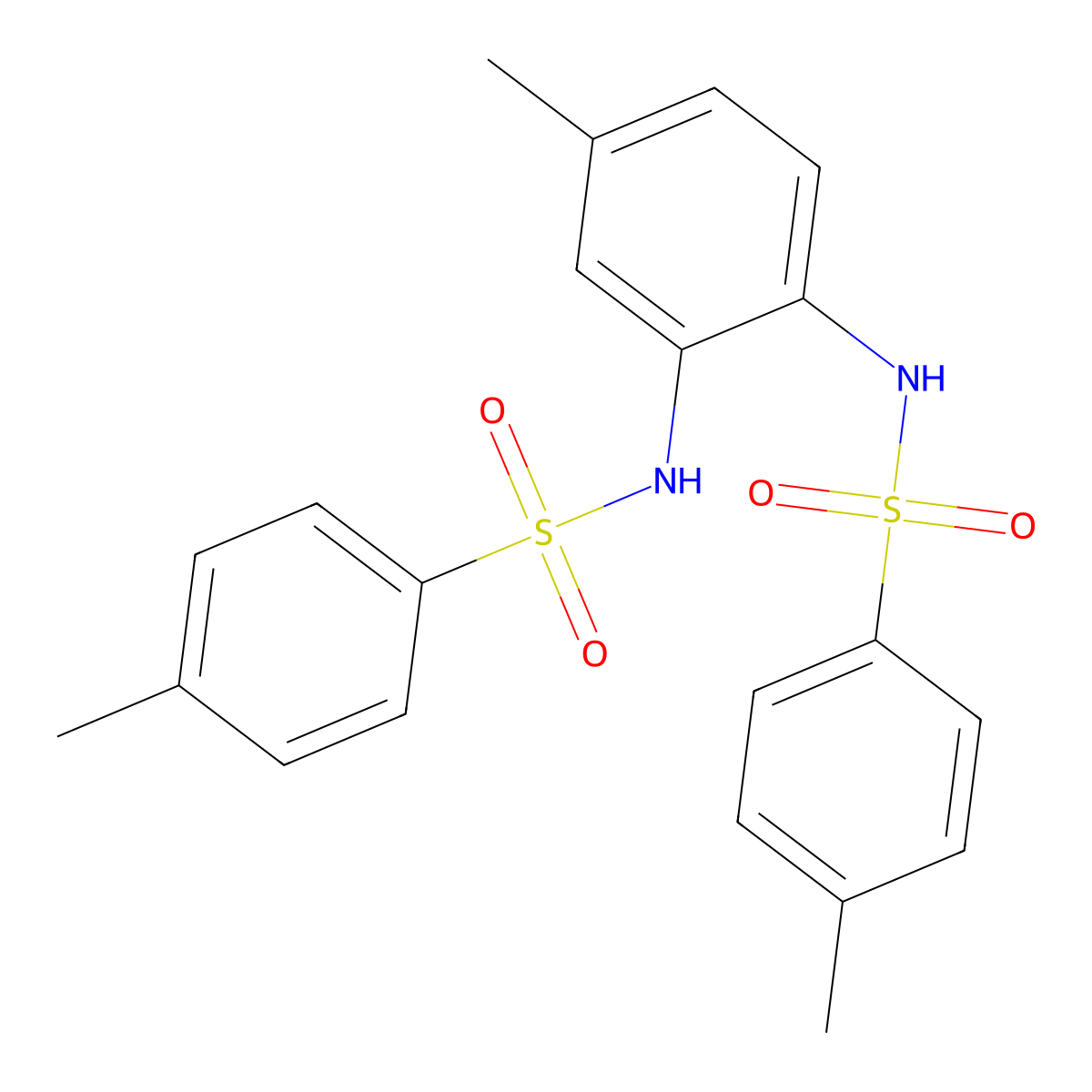 N,N'-(4-Methyl-1,2-phenylene)bis[4-methylbenzenesulfonamide] molecular structure, CAS 70376-38-4