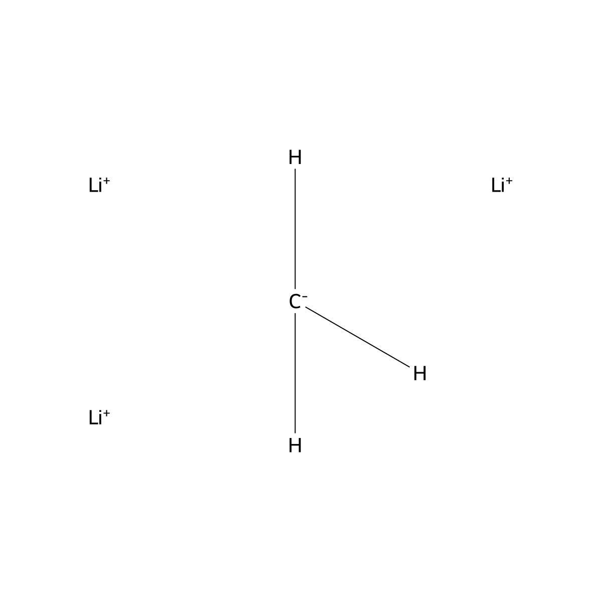 Trilithium monocarbide molecular structure, CAS 70378-93-7