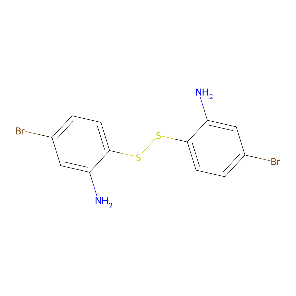 2-[(2-Amino-4-bromophenyl)disulfanyl]-5-bromoaniline molecular structure, CAS 7038-31-5