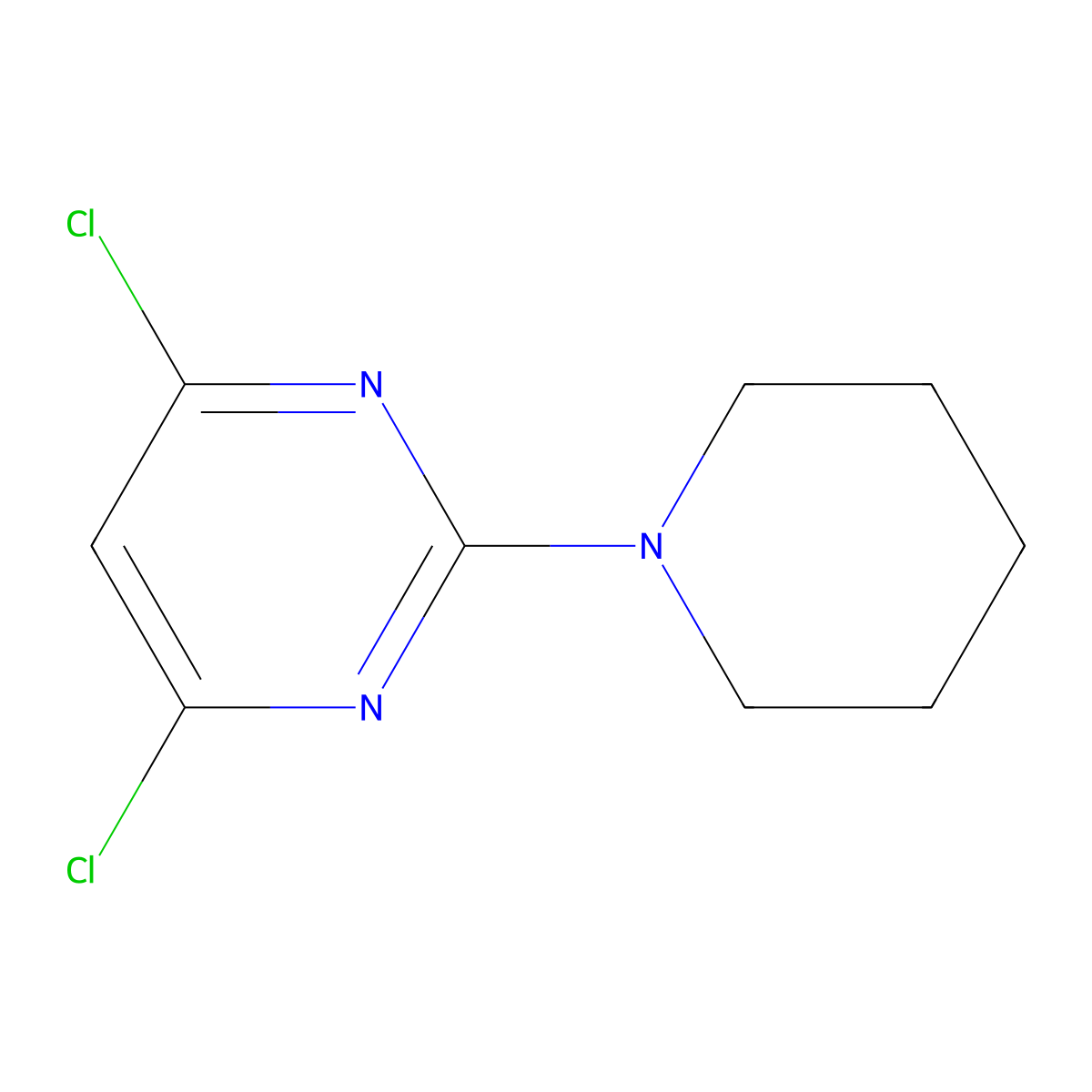4,6-Dichloro-2-(piperidin-1-yl)pyrimidine molecular structure, CAS 7038-67-7