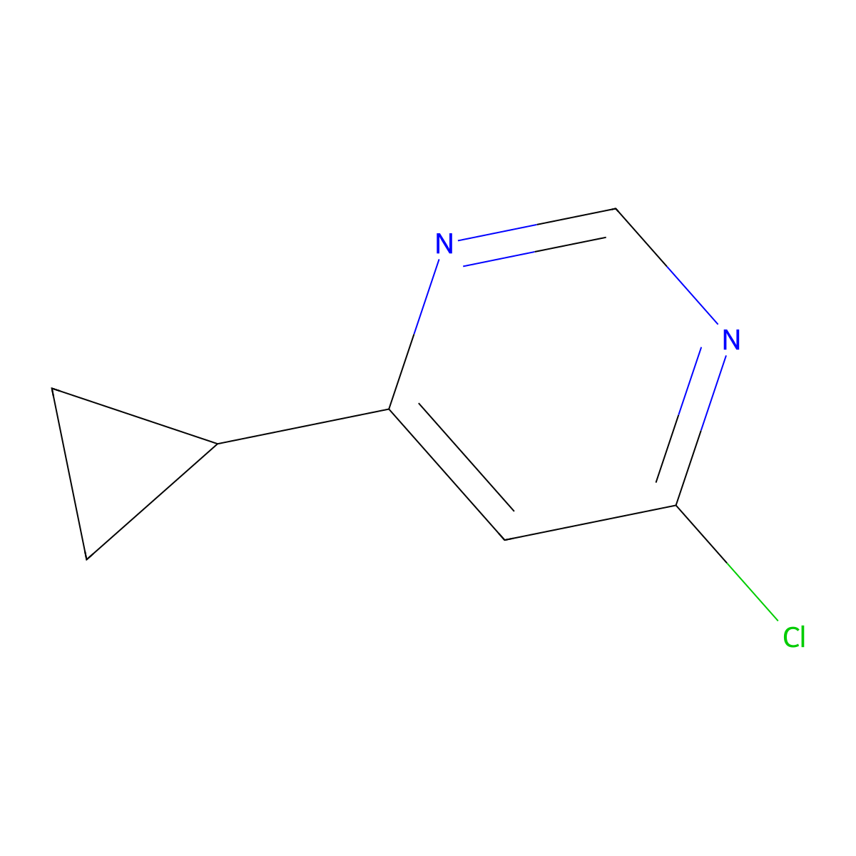 4-Chloro-6-cyclopropylpyrimidine molecular structure, CAS 7038-76-8
